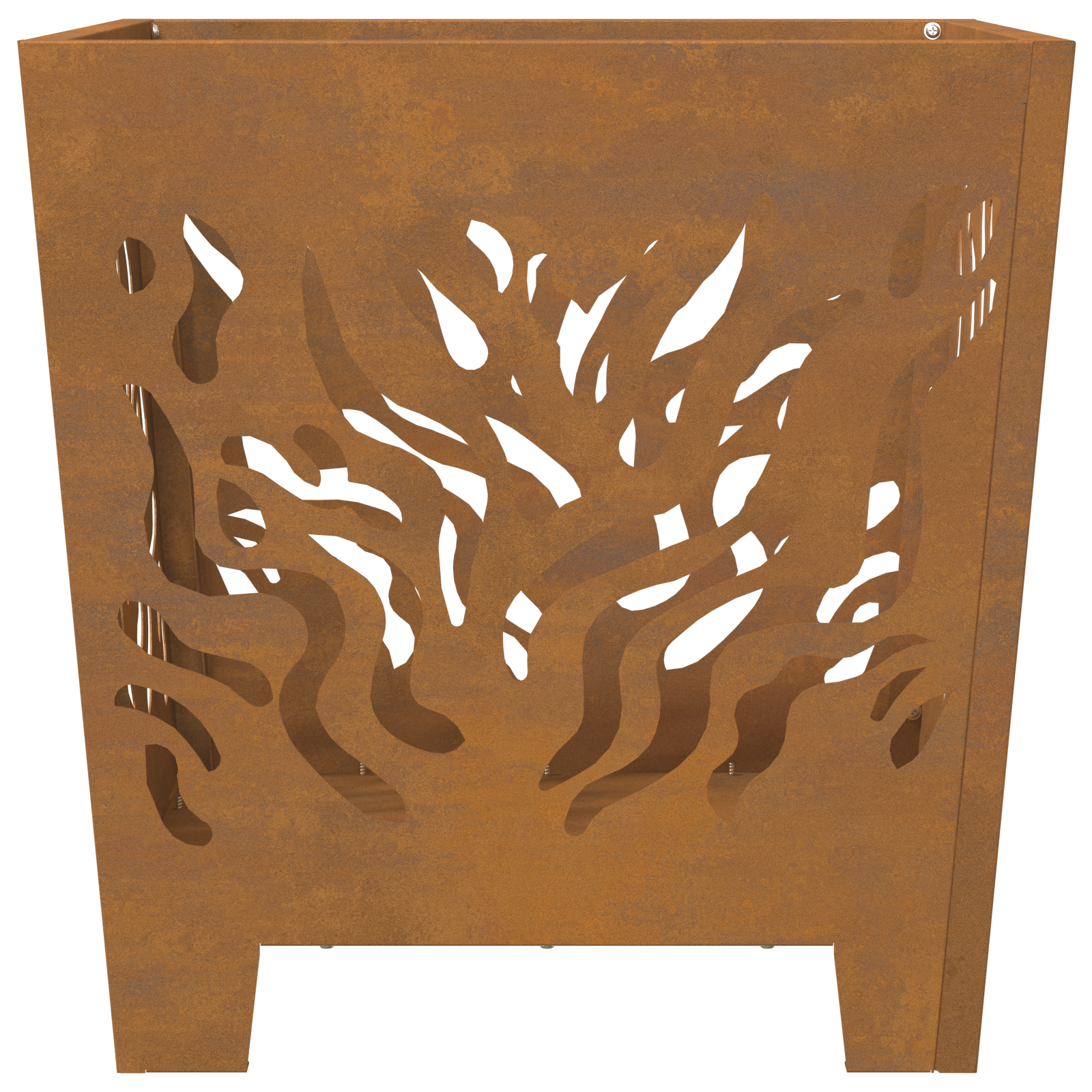 Fire Pit Square 40x40x40 cm Weathering Steel - Image 5