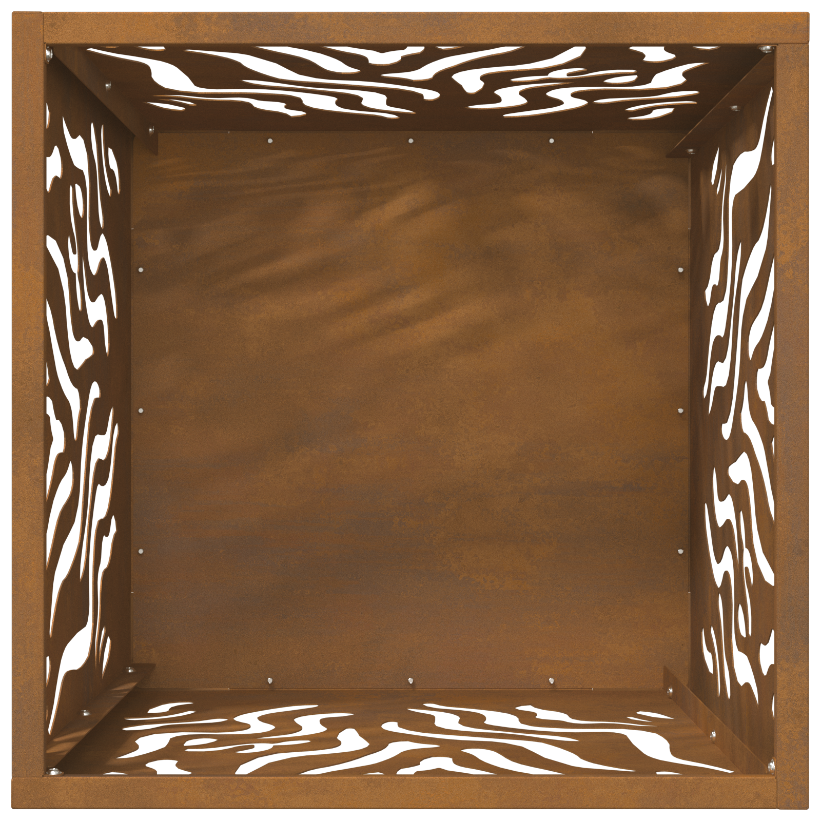 Fire Pit Square 40x40x40 cm Weathering Steel - Image 6