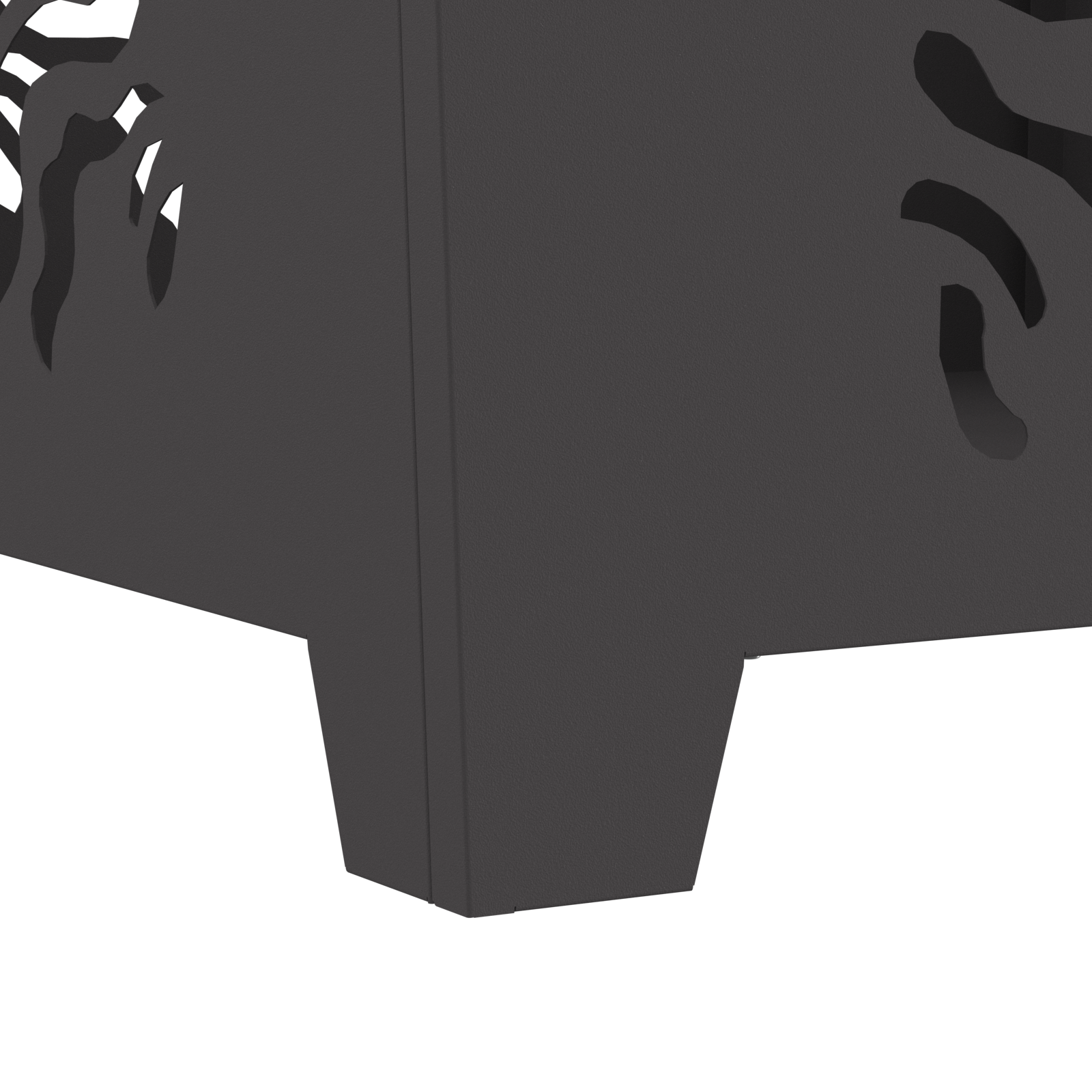 Fire Pit Square Black 60x60x40 cm Steel - Image 10