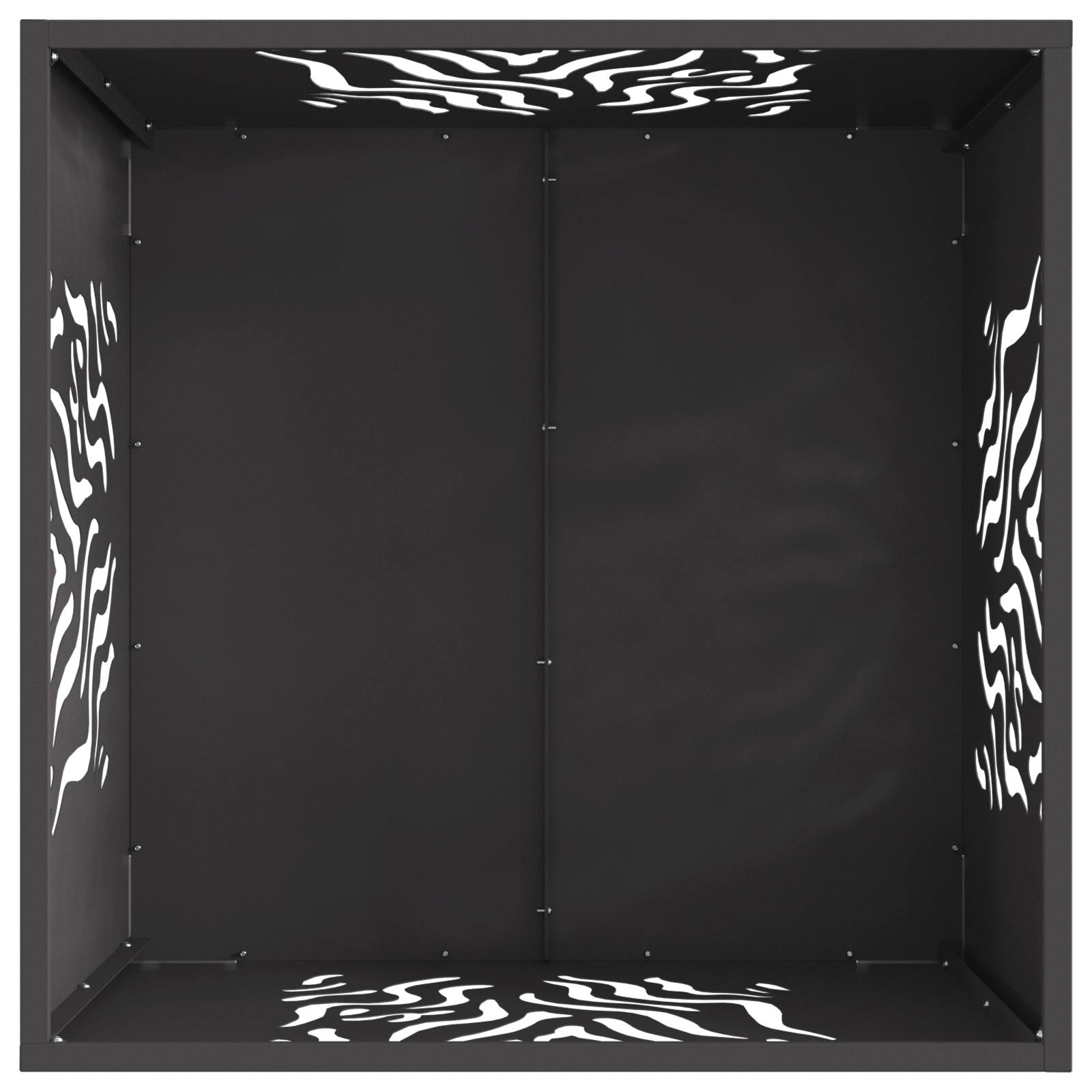Fire Pit Square Black 60x60x40 cm Steel - Image 5