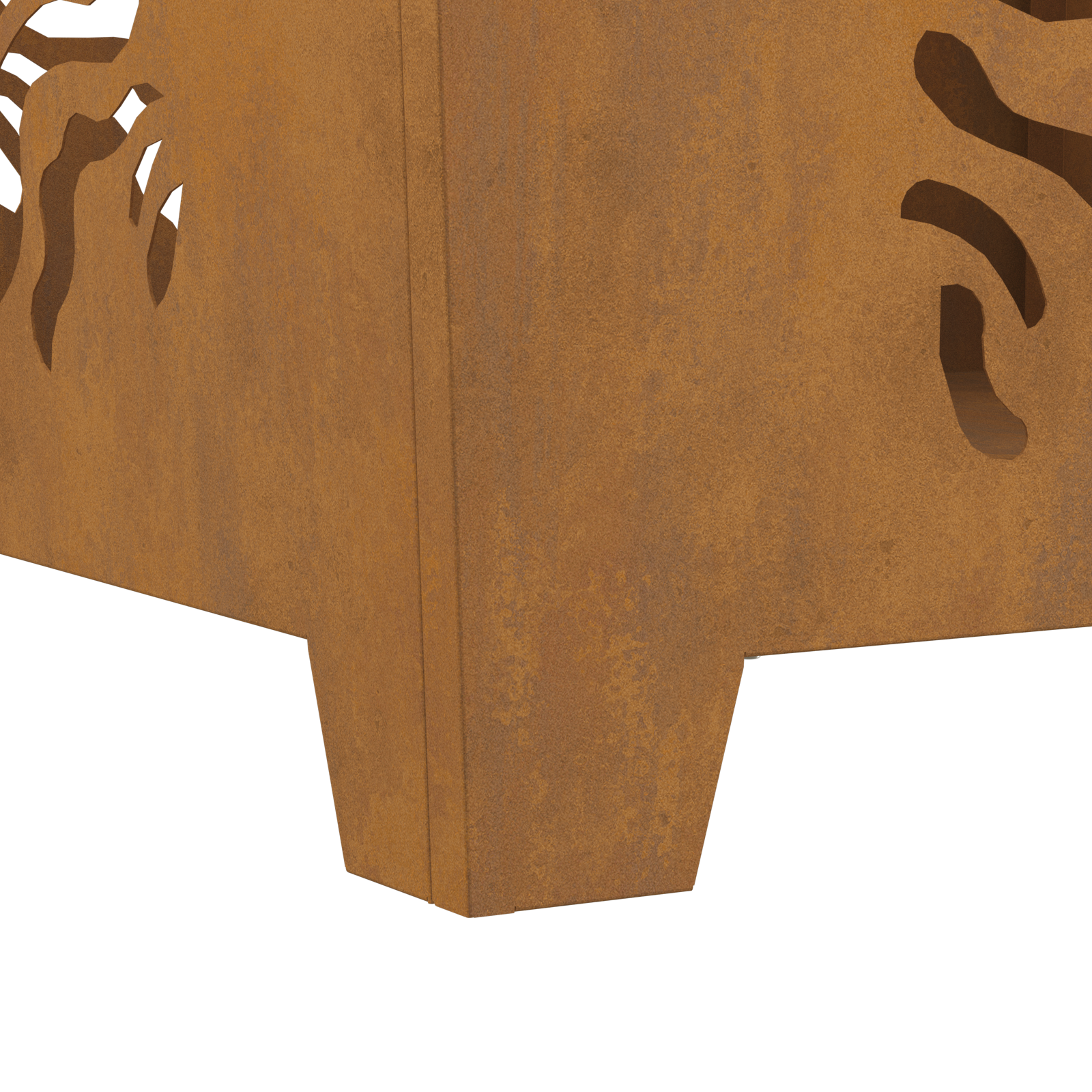 Fire Pit Square 60x60x40 cm Weathering Steel - Image 8