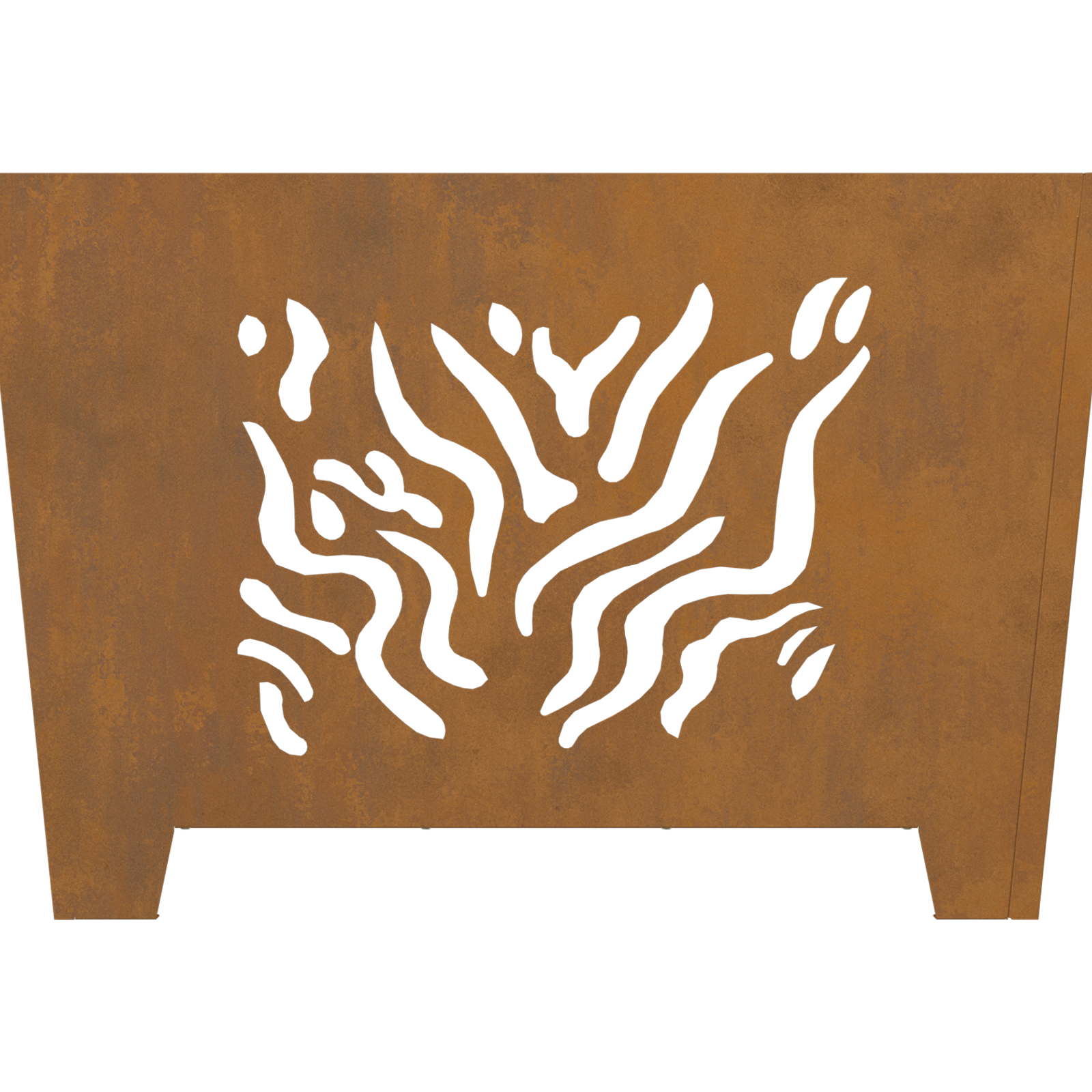Fire Pit Square 60x60x40 cm Weathering Steel - Image 9