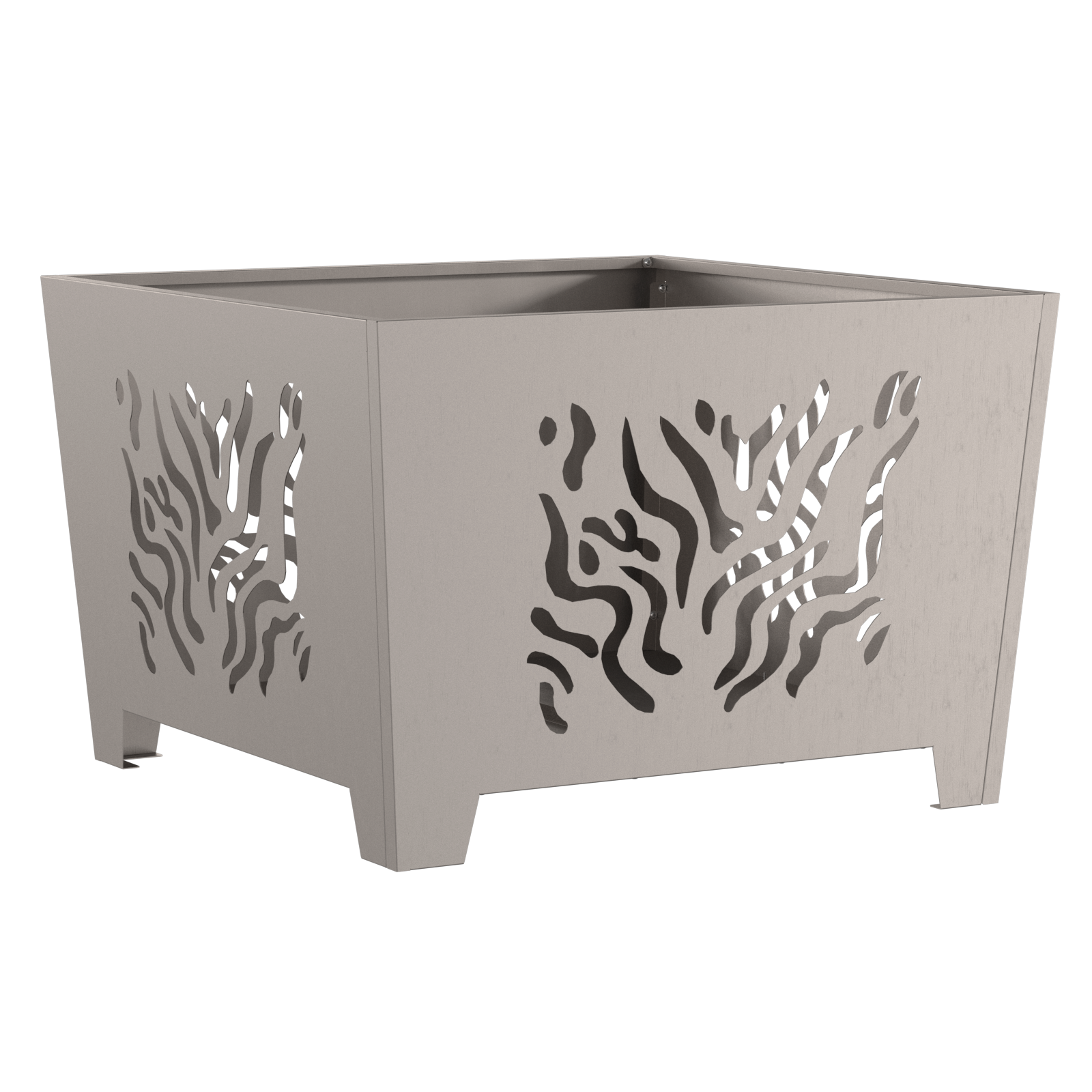 Fire Pit Square 60x60x40 cm Weathering Steel - Image 4