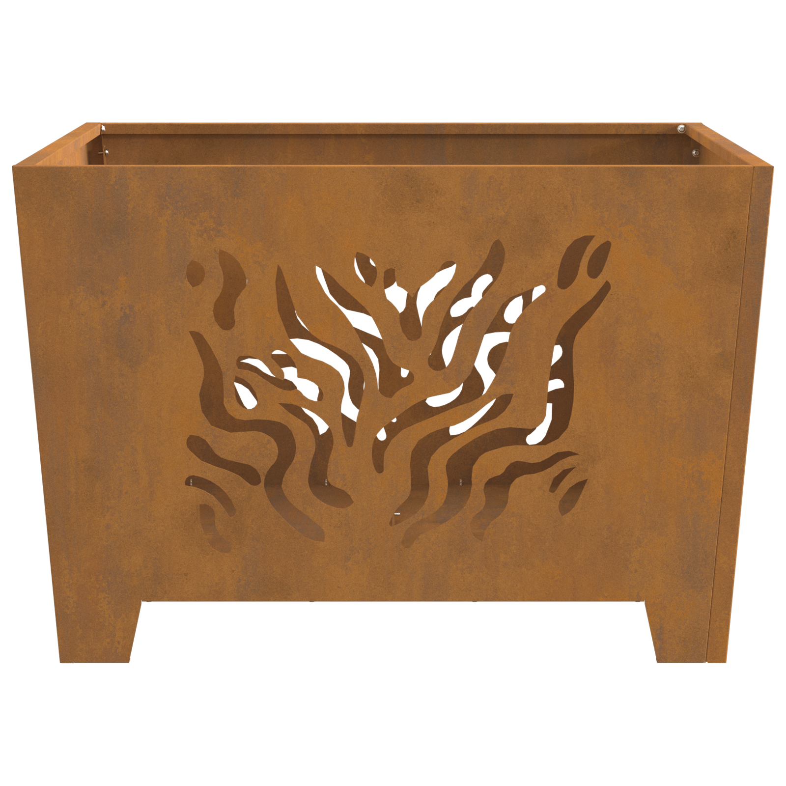 Fire Pit Square 60x60x40 cm Weathering Steel - Image 5