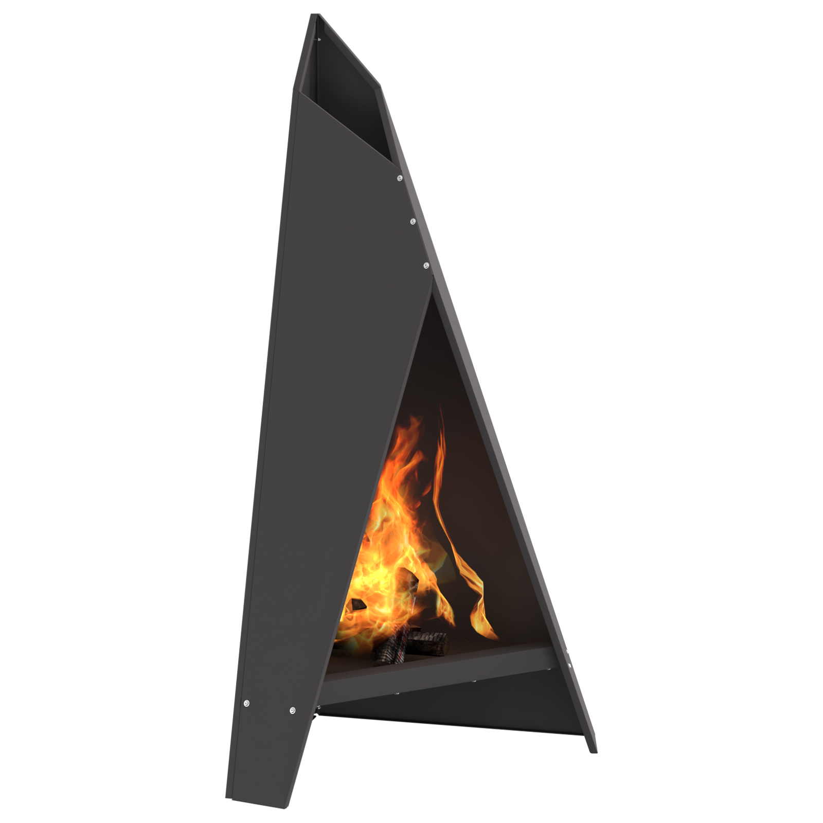 Fire Pit Pyramid 58x36x100 cm Weathering Steel - Image 3