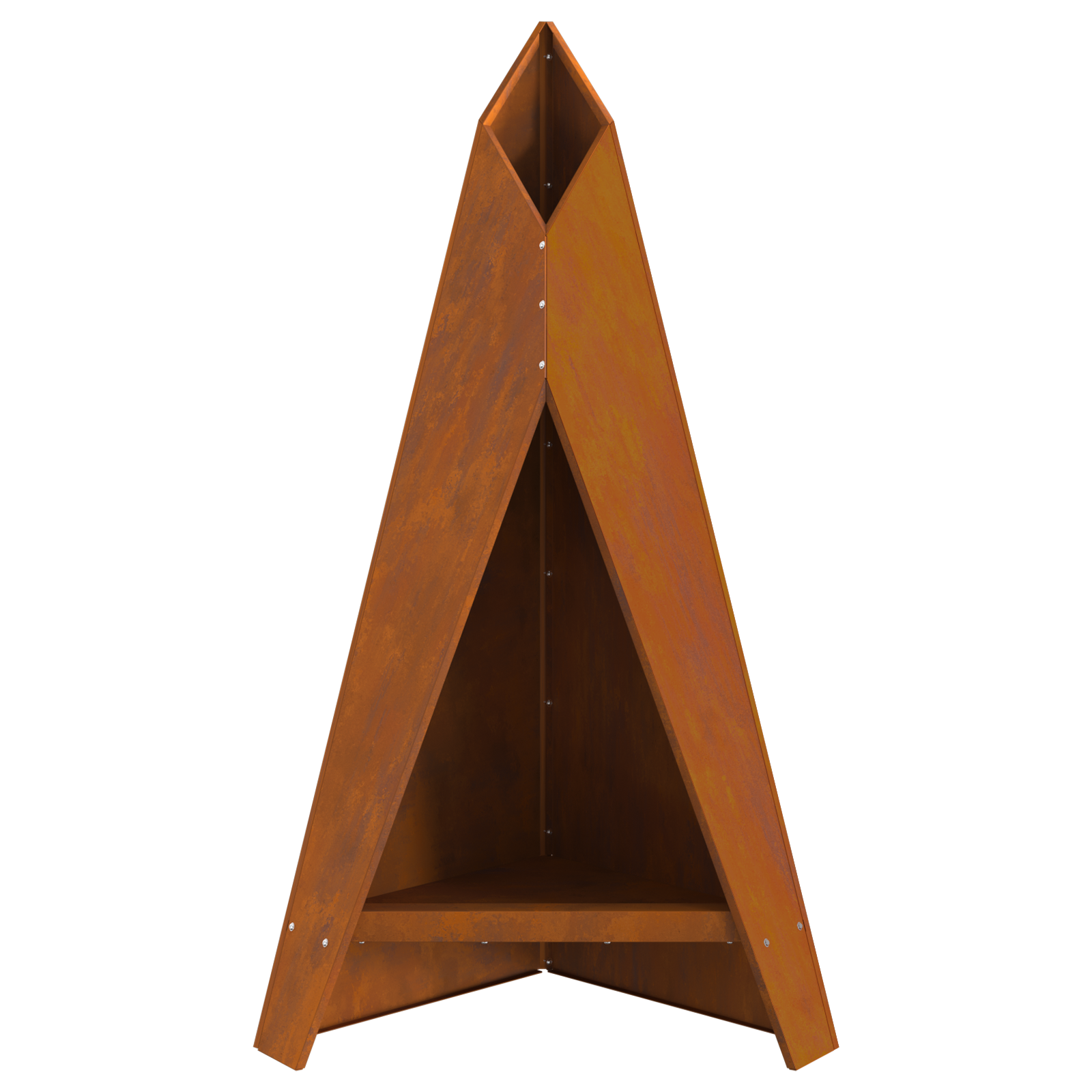 Fire Pit Pyramid Black 58x36x100 cm Steel - Image 6