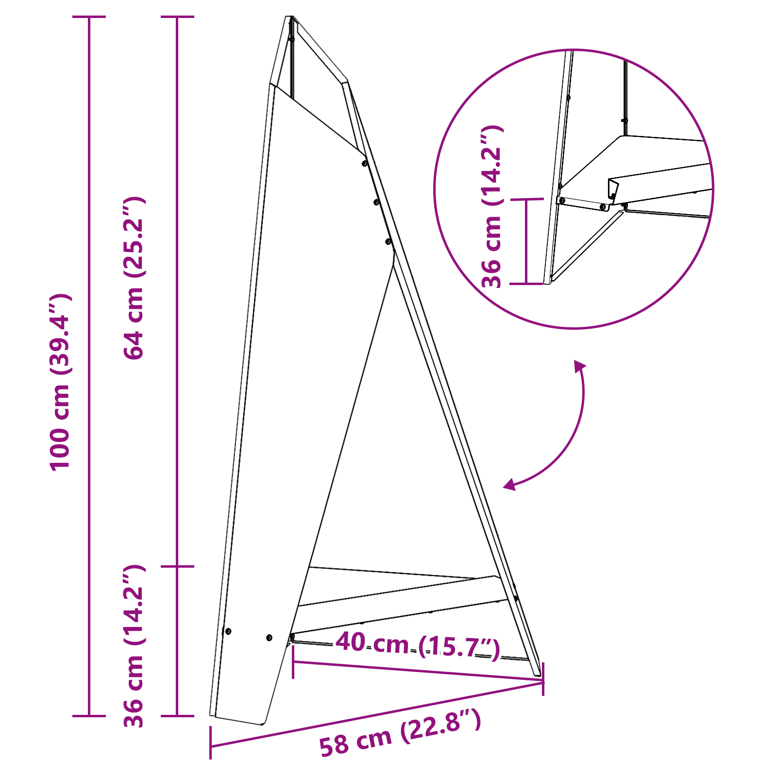 Fire Pit Pyramid Black 58x36x100 cm Steel - Image 9