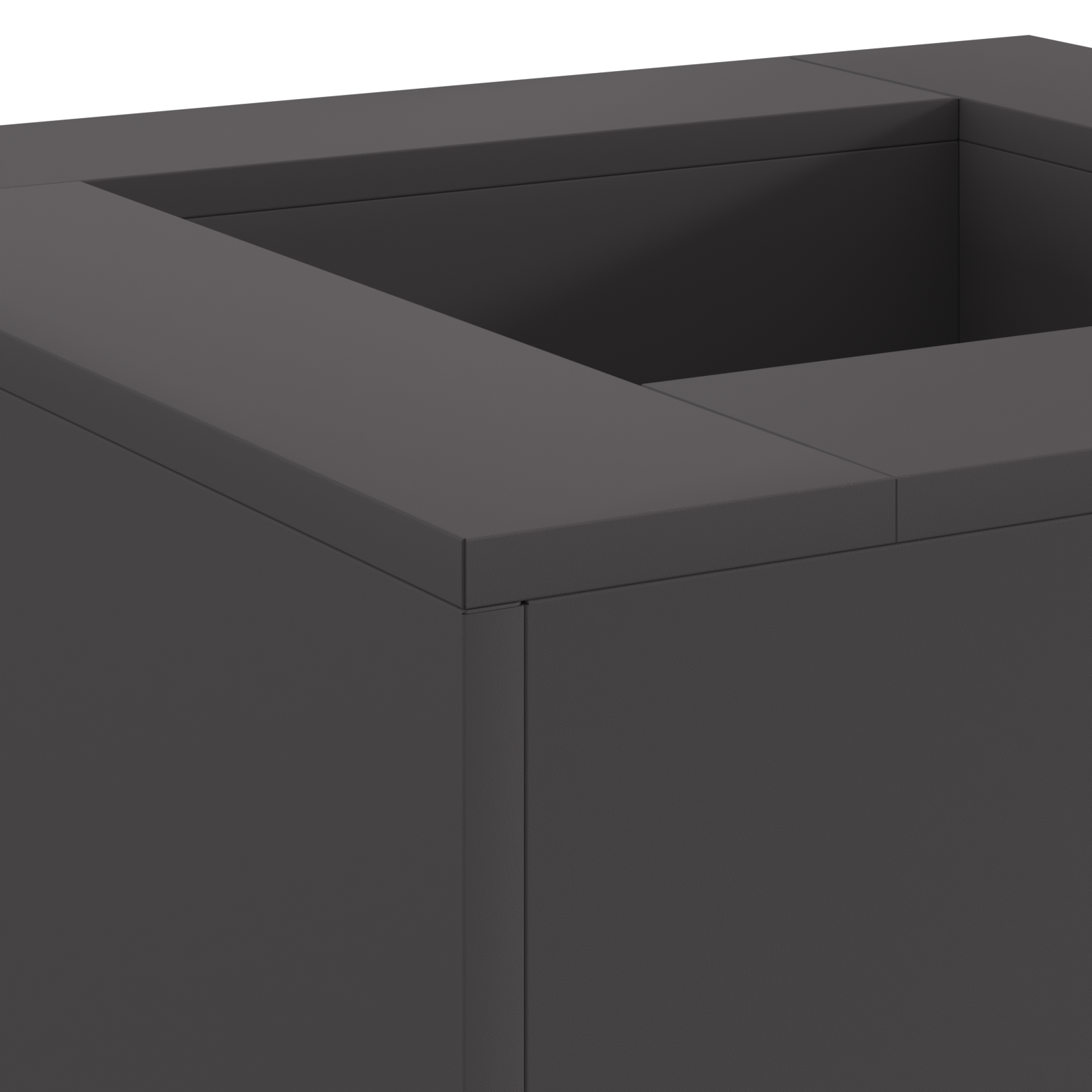 Fire Pit Square Black 60x60x30 cm Steel - Image 4