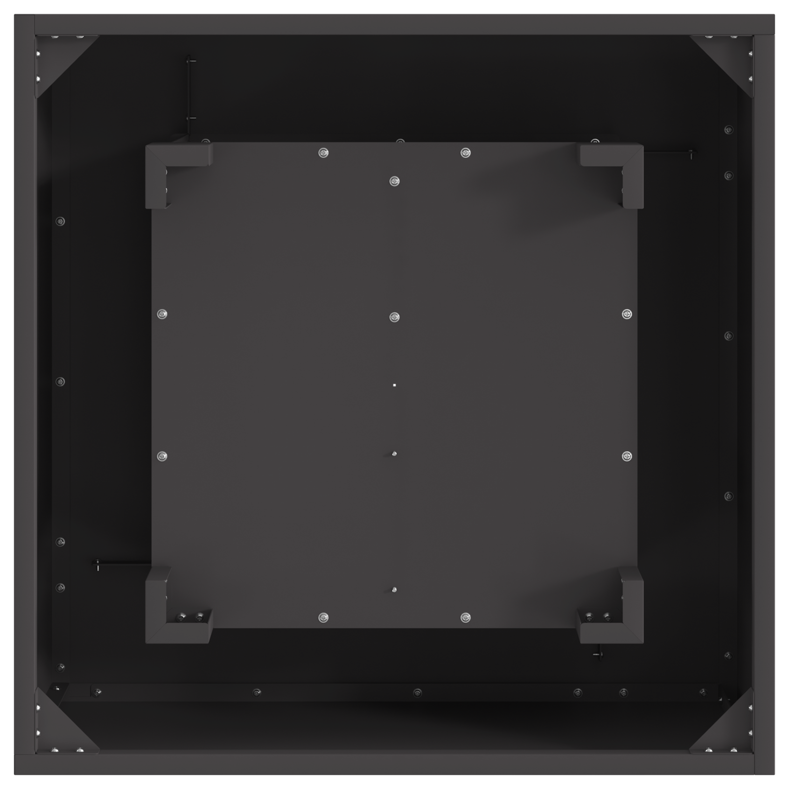 Fire Pit Square Black 60x60x30 cm Steel - Image 6