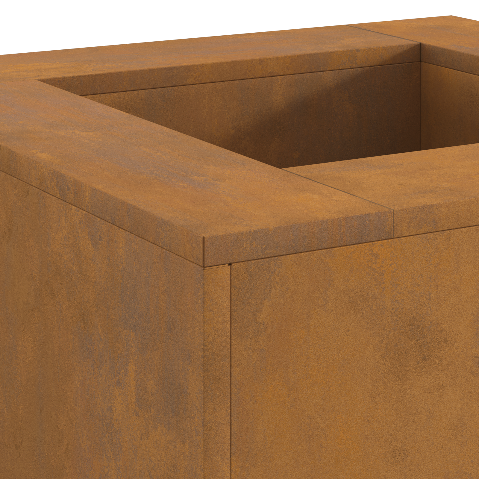 Fire Pit Square 60x60x30 cm Weathering Steel - Image 7