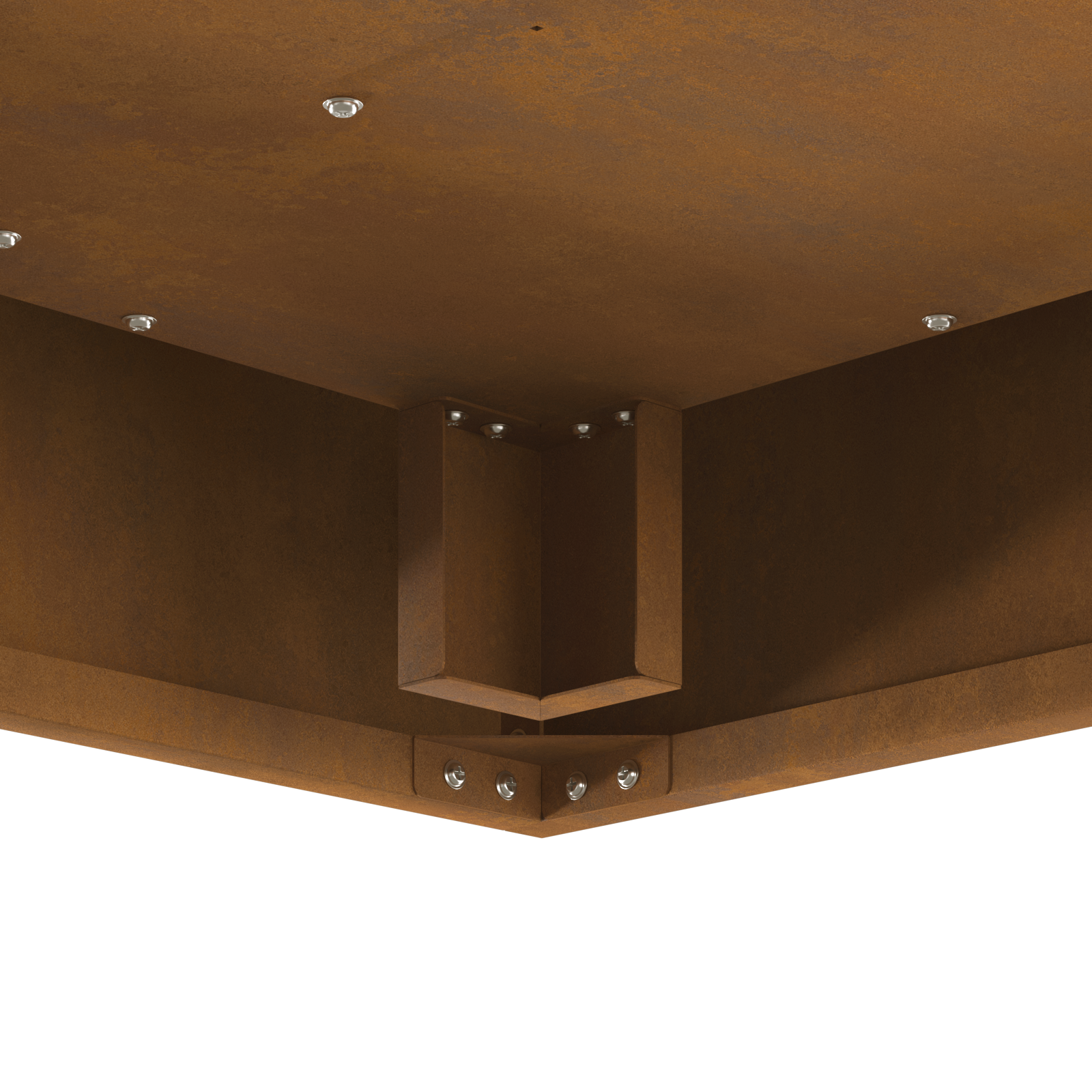 Fire Pit Square 60x60x30 cm Weathering Steel - Image 8