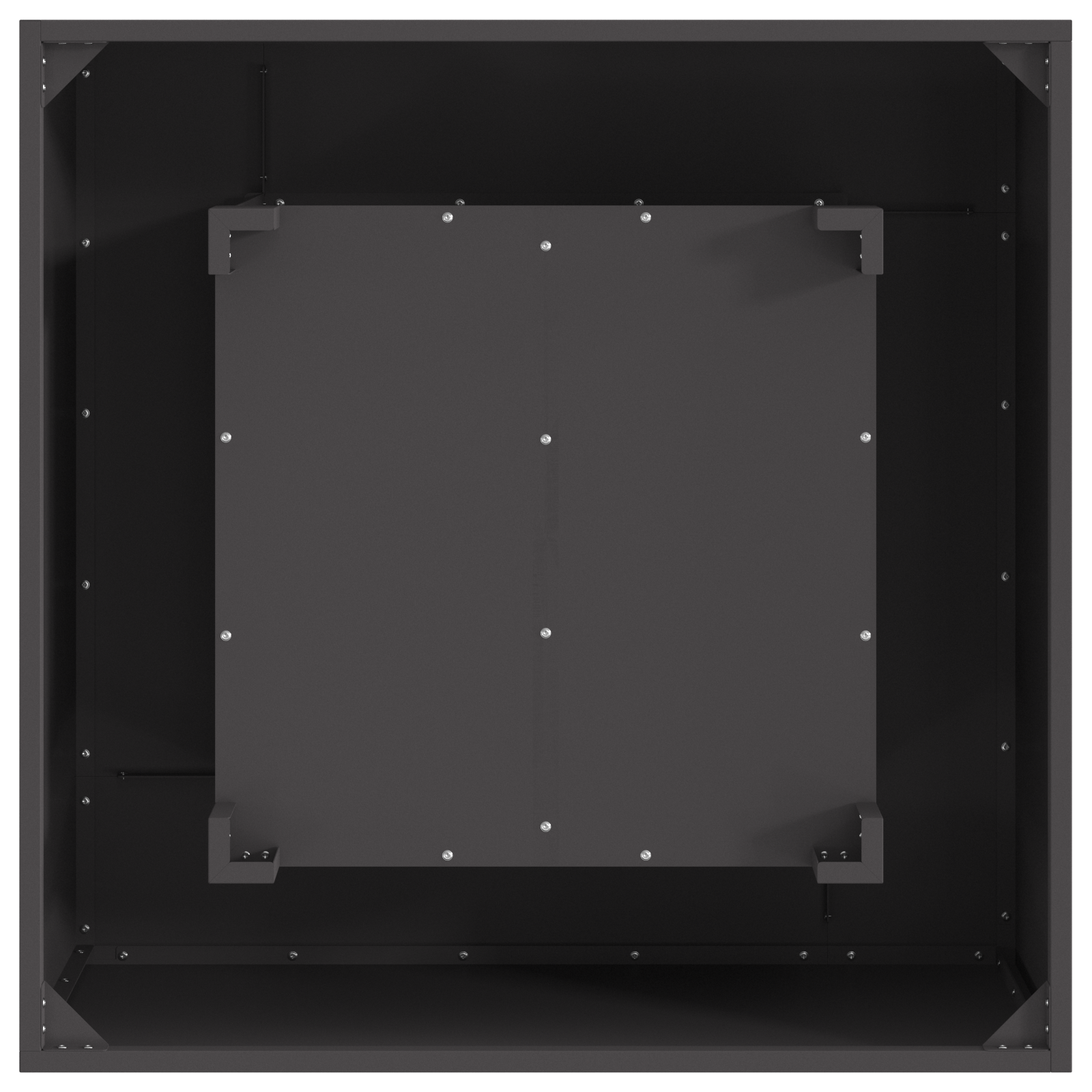 Fire Pit Square Black 80x80x40 cm Steel - Image 8