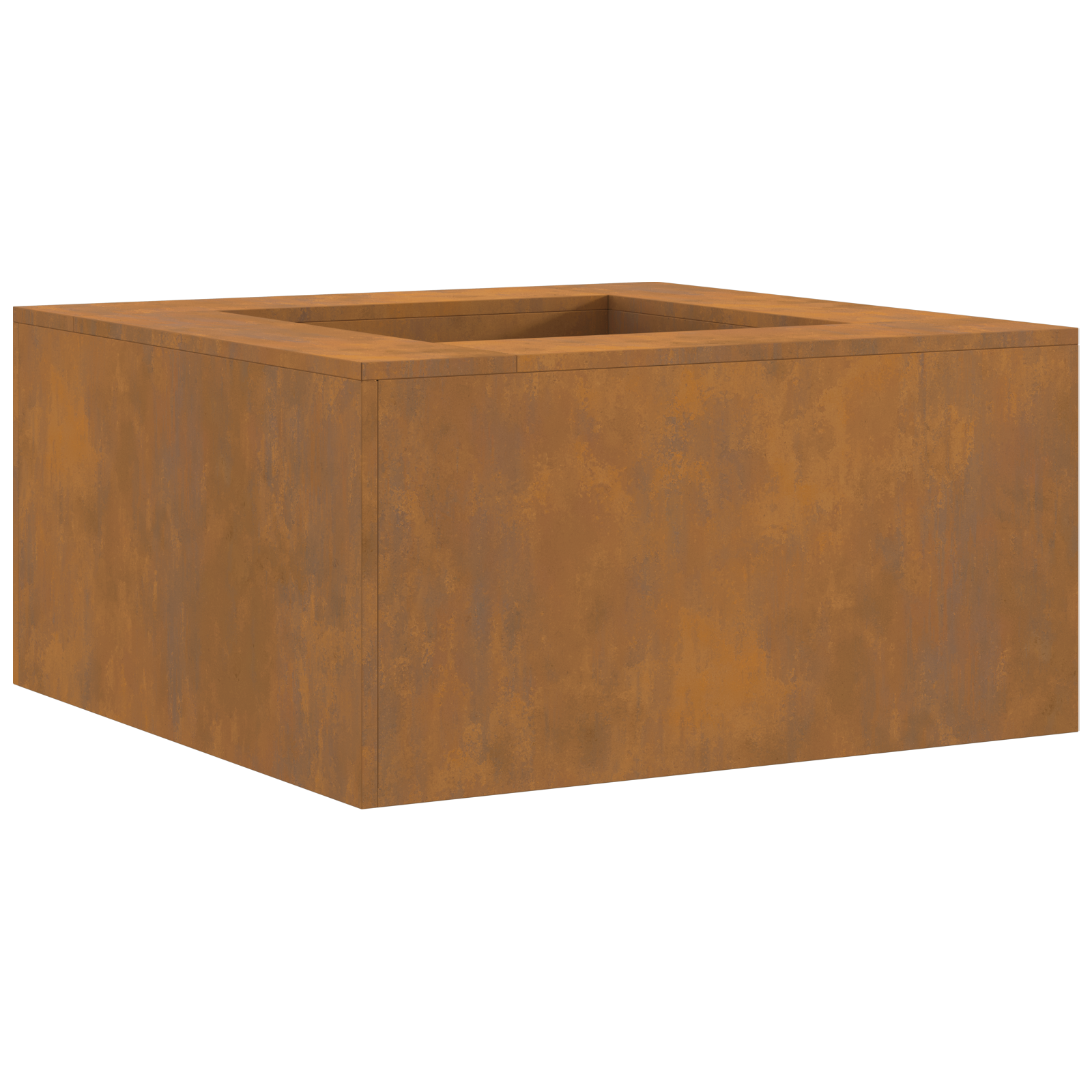 Fire Pit Square 80x80x40 cm Weathering Steel - Image 2