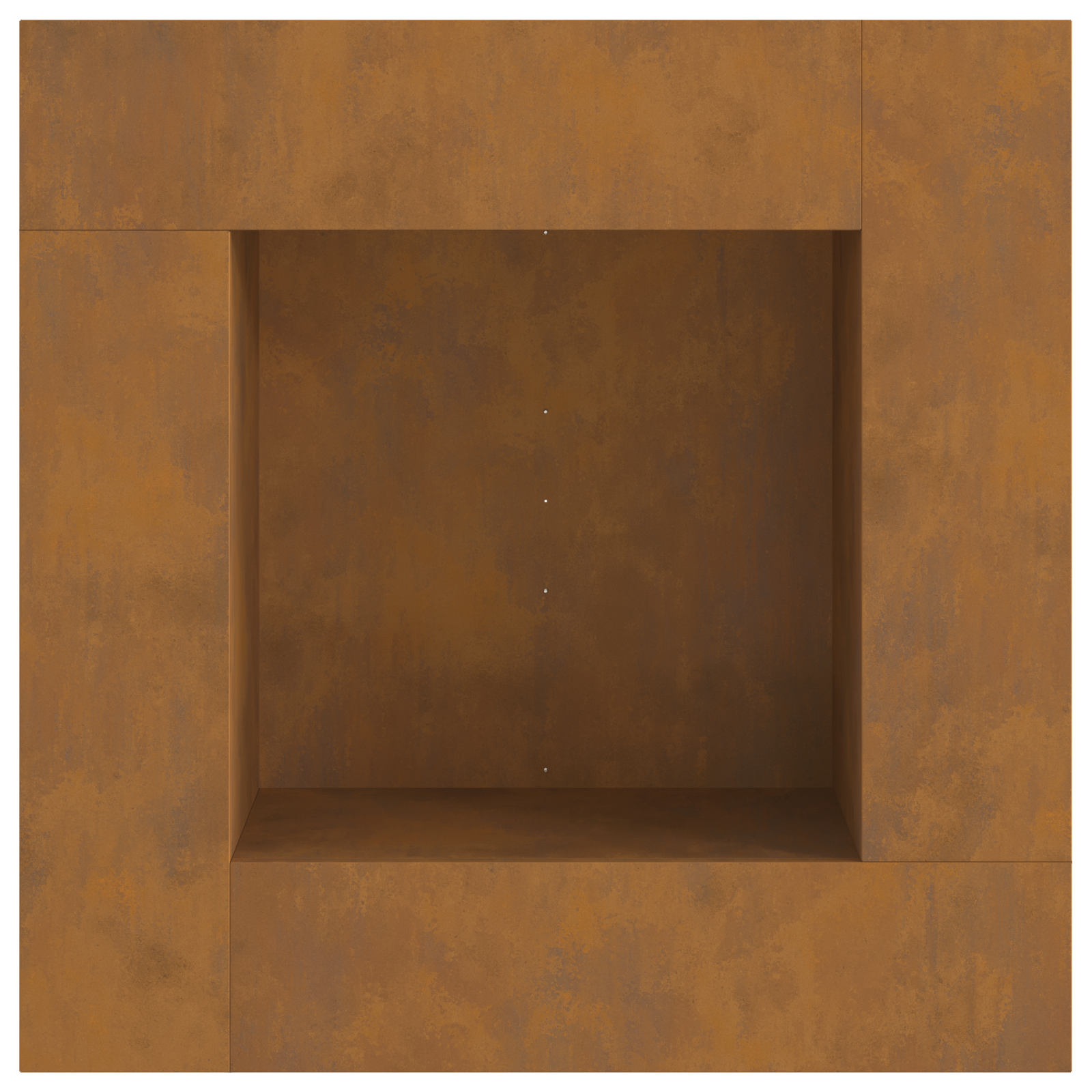 Fire Pit Square 80x80x40 cm Weathering Steel - Image 6