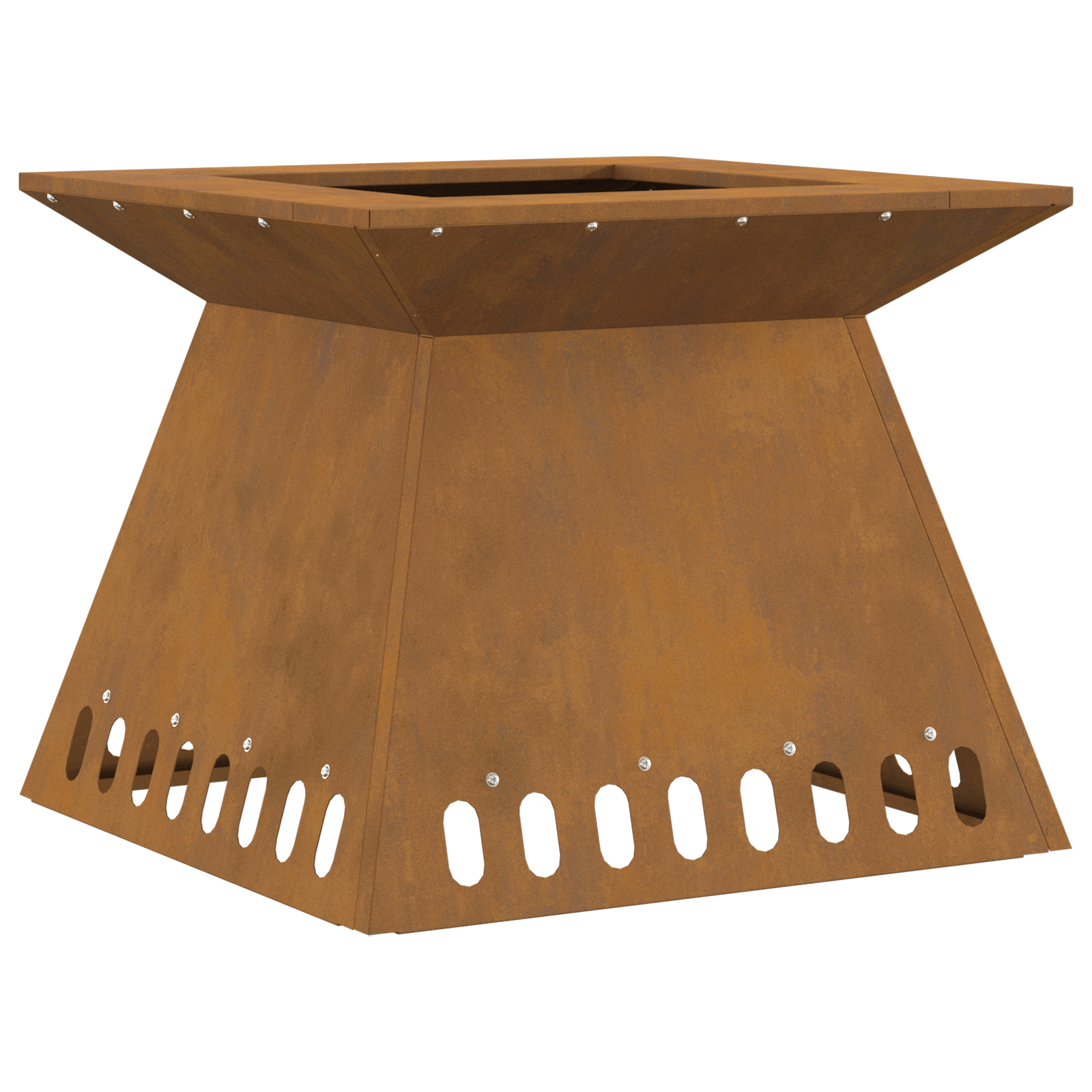 Fire Pit 48x48x40 cm Weathering Steel - Image 2