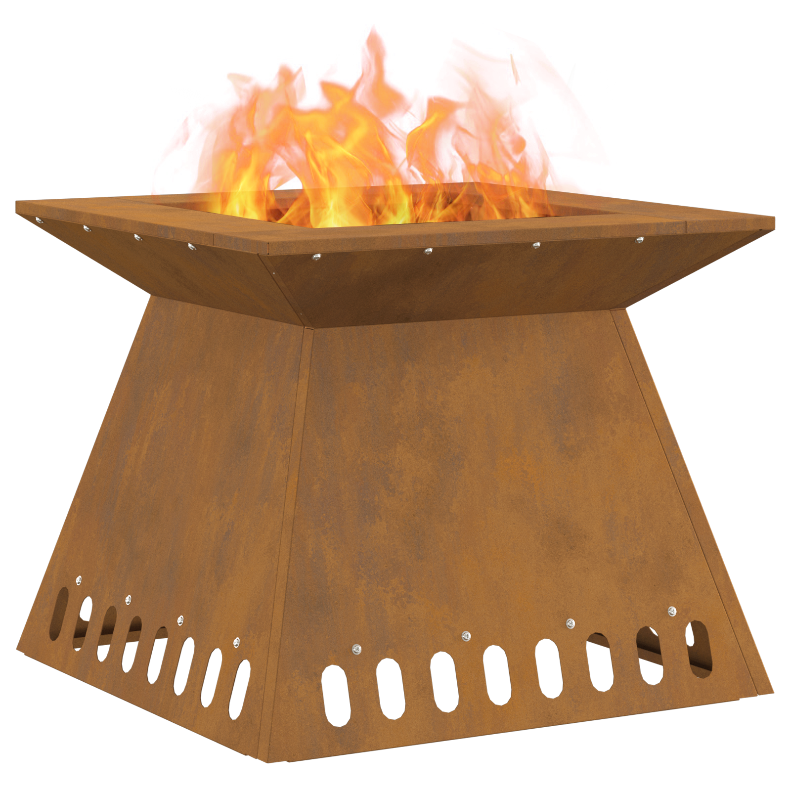 Fire Pit 48x48x40 cm Weathering Steel - Image 3