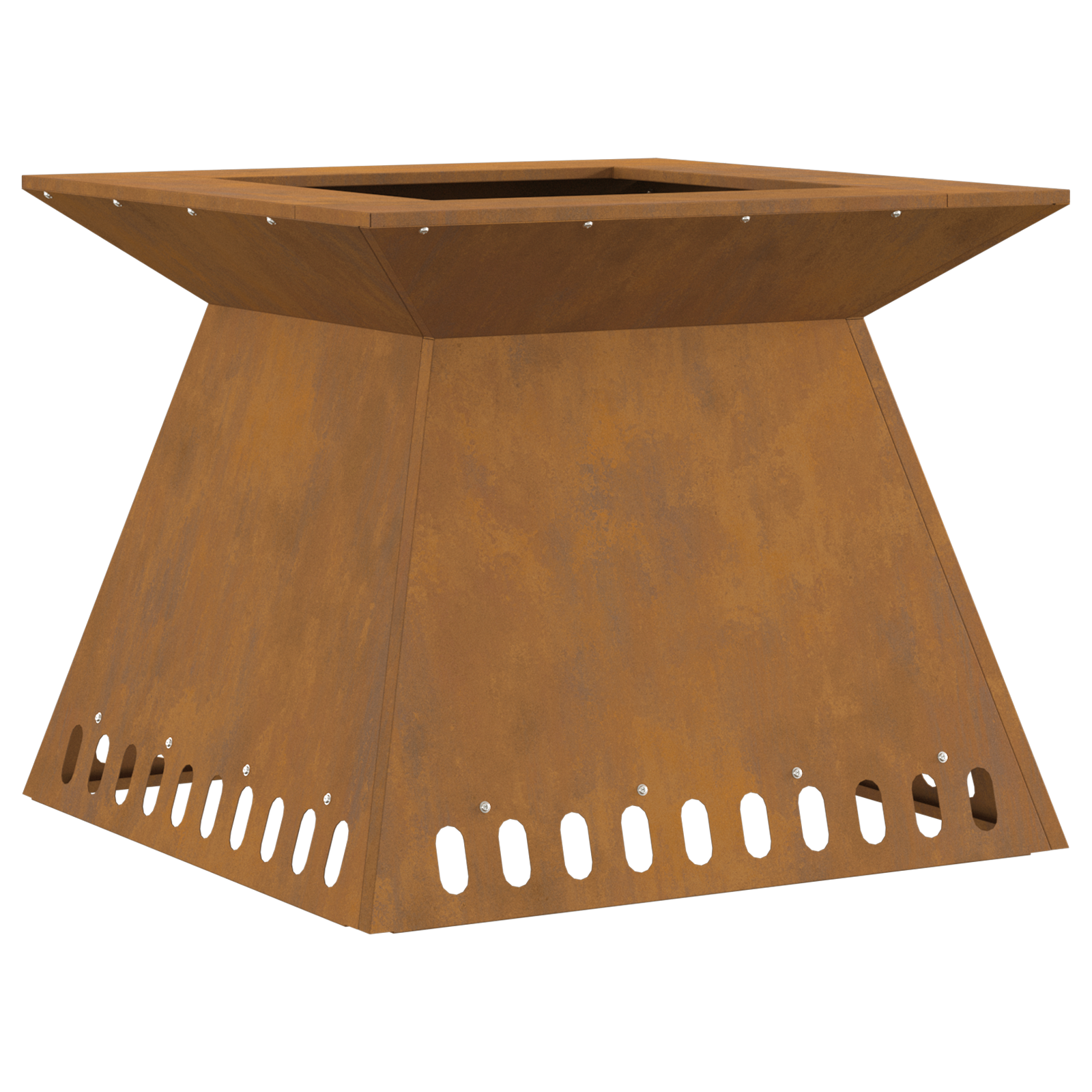 Fire Pit 60x60x50 cm Weathering Steel - Image 2