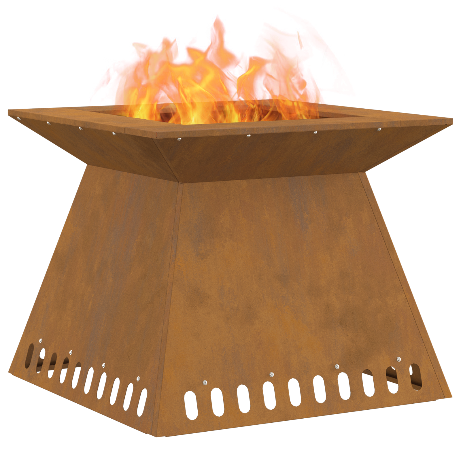Fire Pit 60x60x50 cm Weathering Steel - Image 3