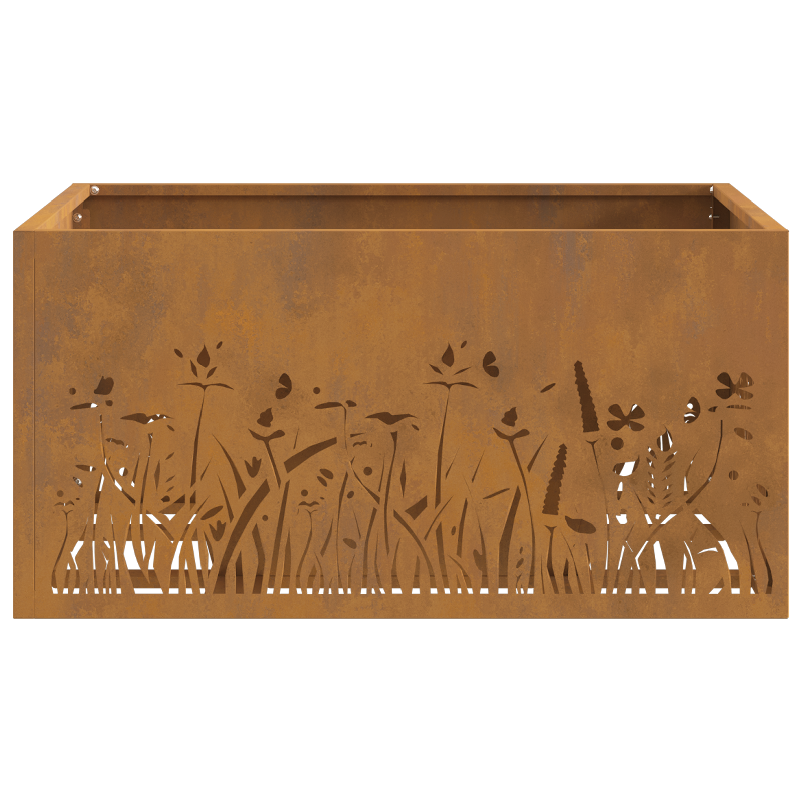 Fire Pit Square 60x60x30 cm Weathering Steel - Image 5