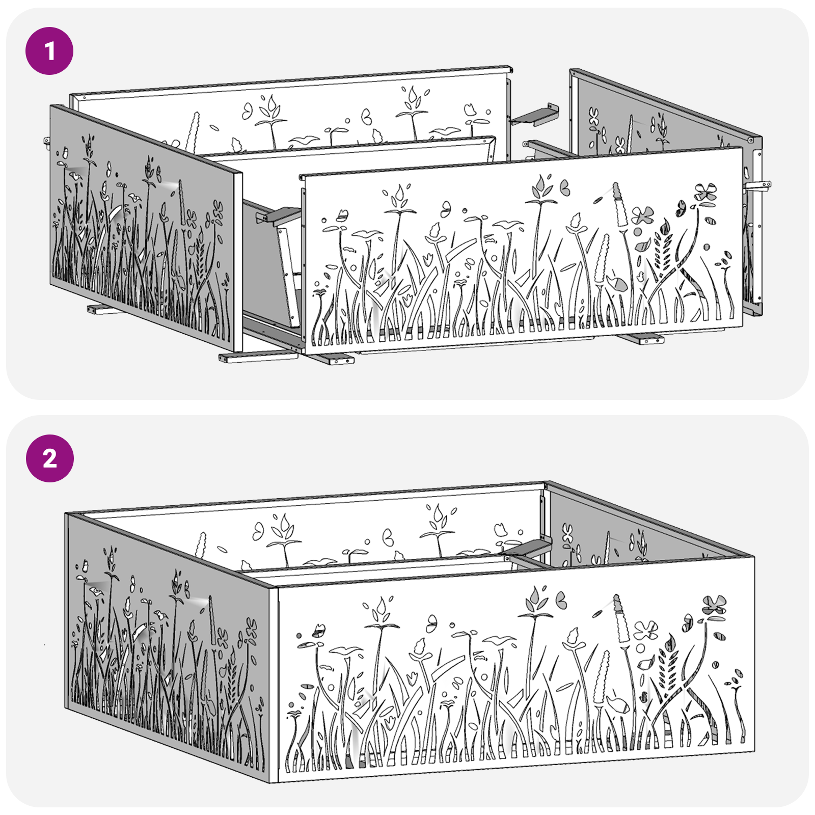 Fire Pit Square Black 80x80x30 cm Steel - Image 9