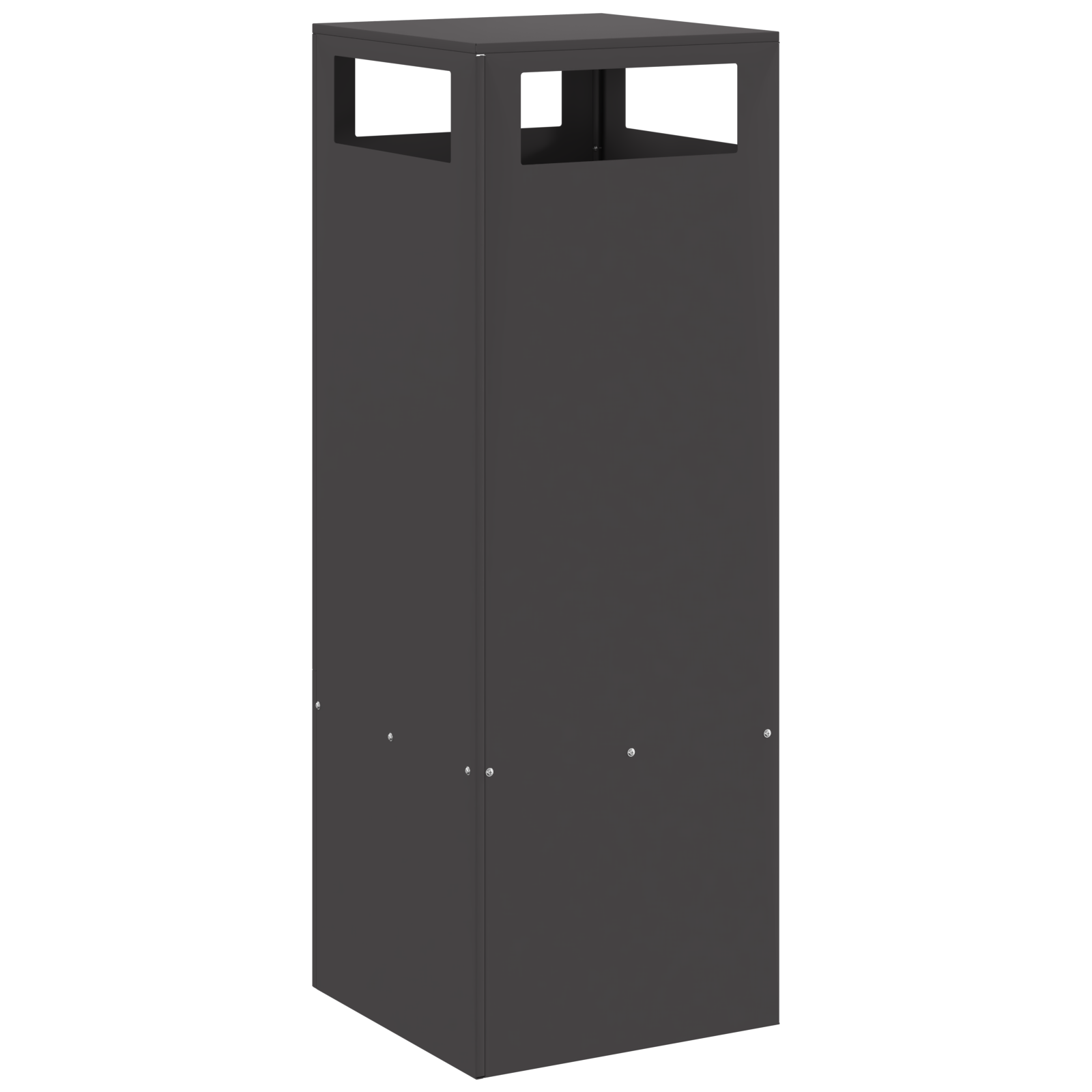 Fire Pit Square Black 35x35x100 cm Steel - Image 4