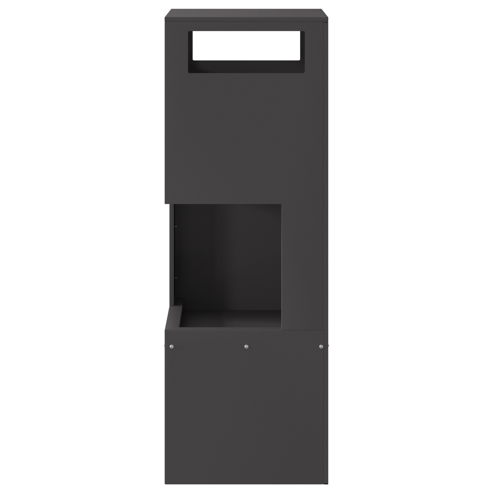 Fire Pit Square Black 35x35x100 cm Steel - Image 5