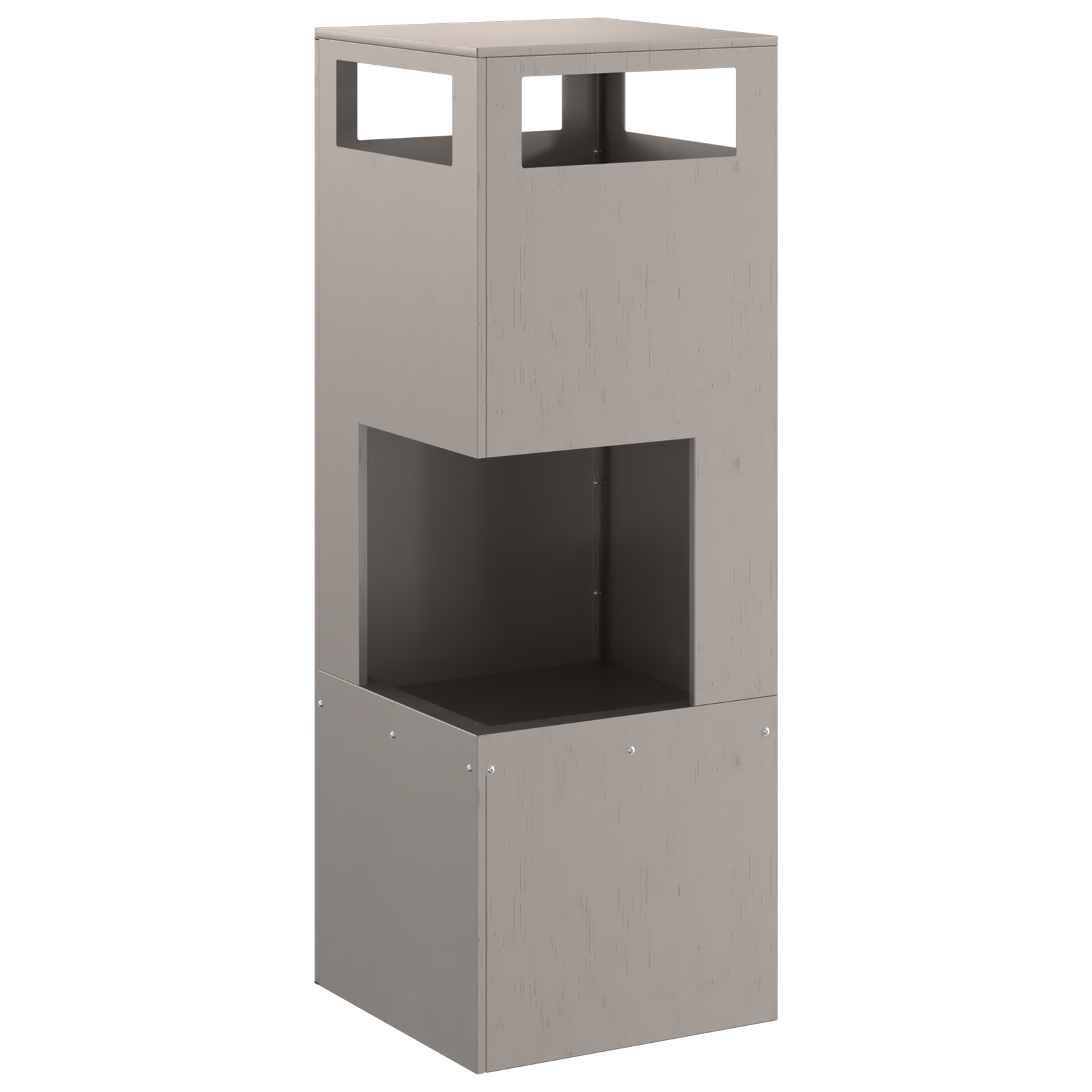 Fire Pit Square 35x35x100 cm Weathering Steel - Image 4