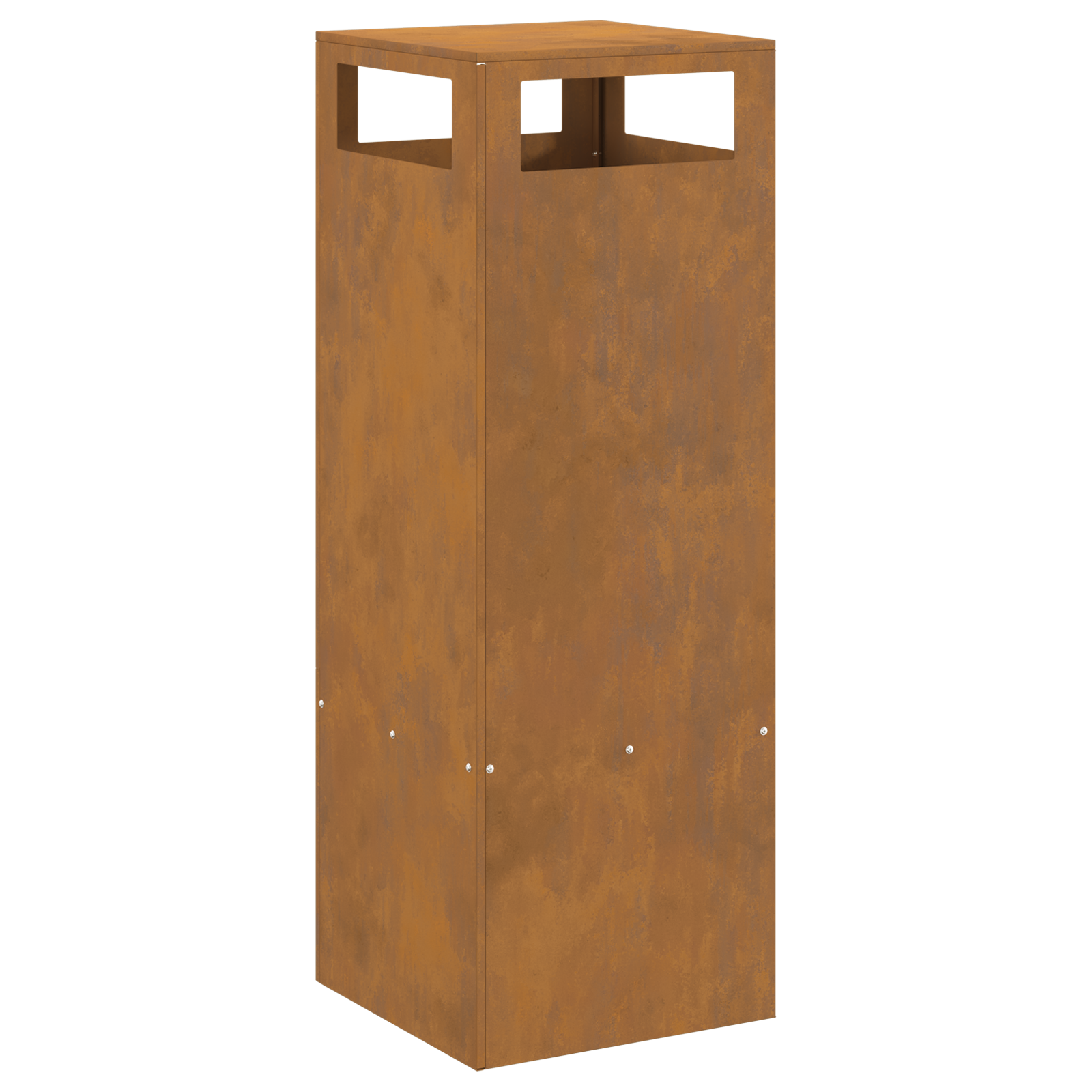 Fire Pit Square 35x35x100 cm Weathering Steel - Image 5