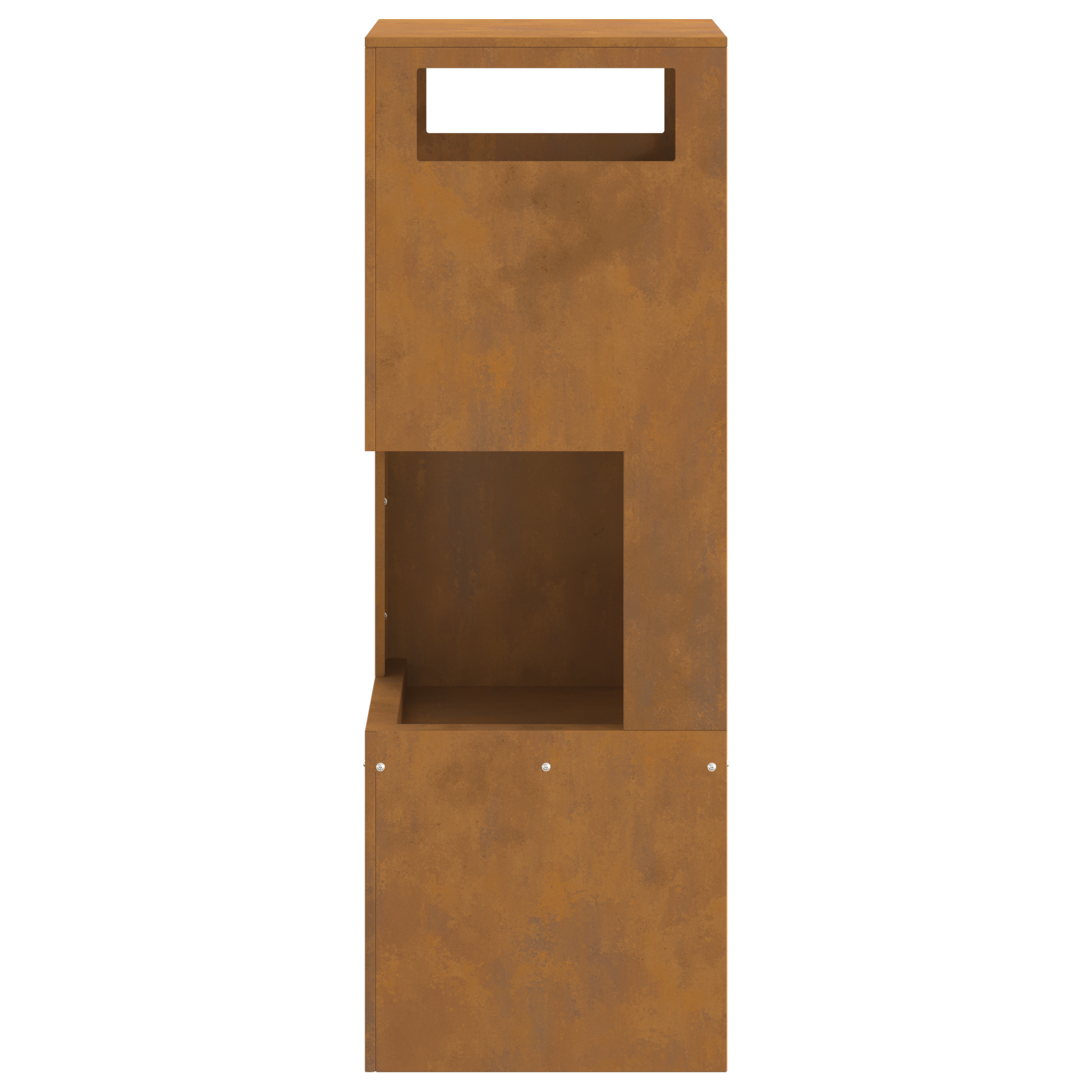 Fire Pit Square 35x35x100 cm Weathering Steel - Image 6