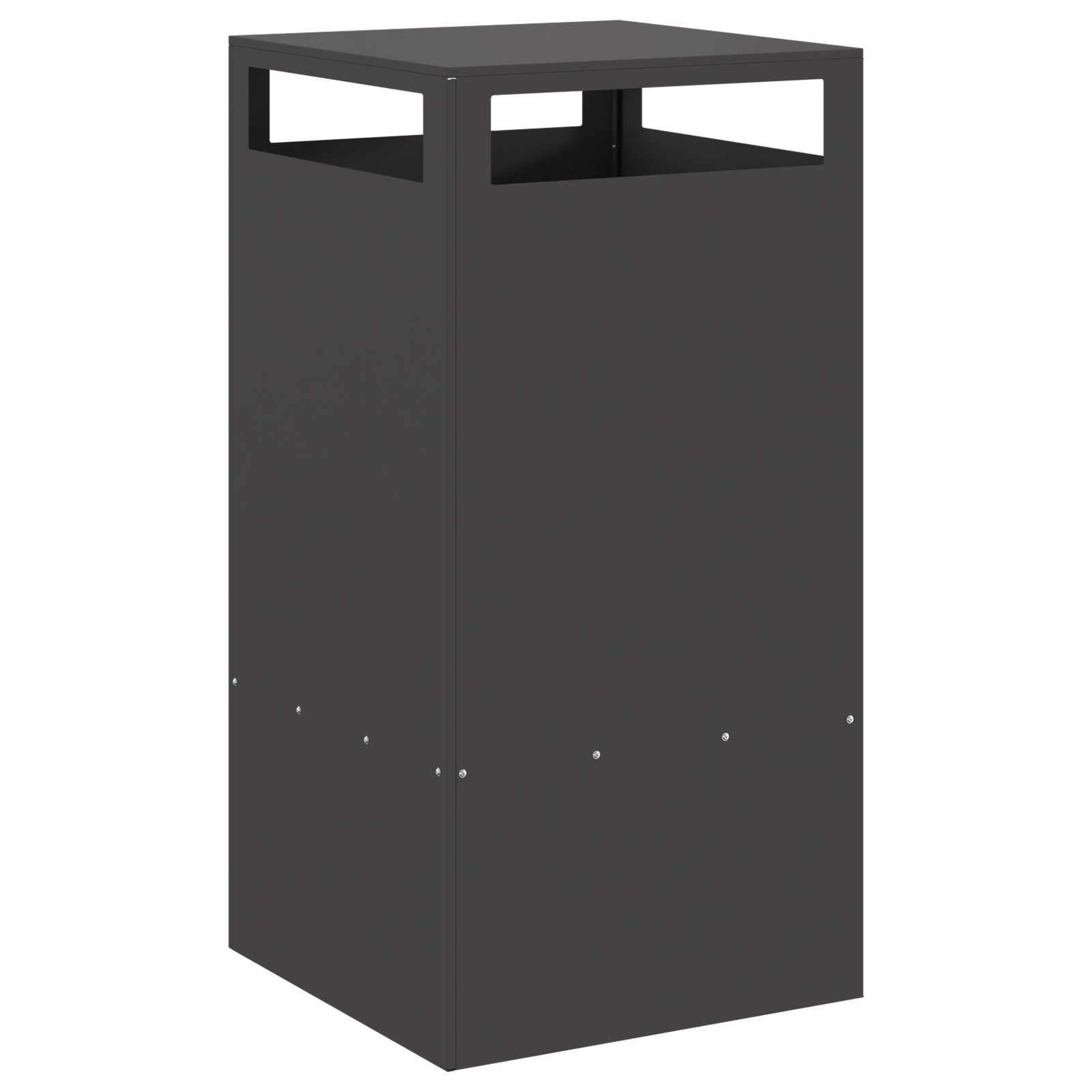 Fire Pit Black 50x50x100 cm Steel - Image 4