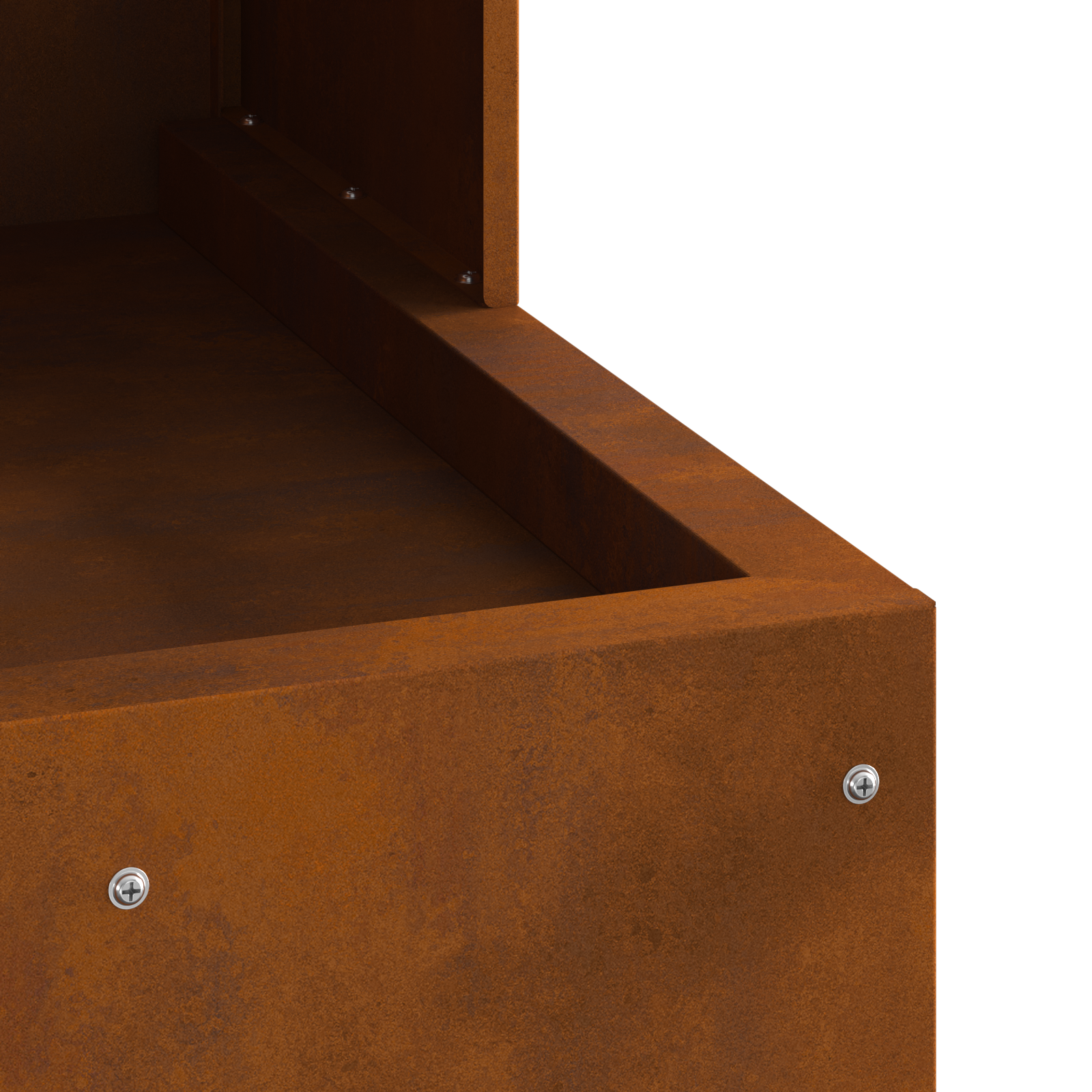 Fire Pit 50x50x100 cm Weathering Steel - Image 8