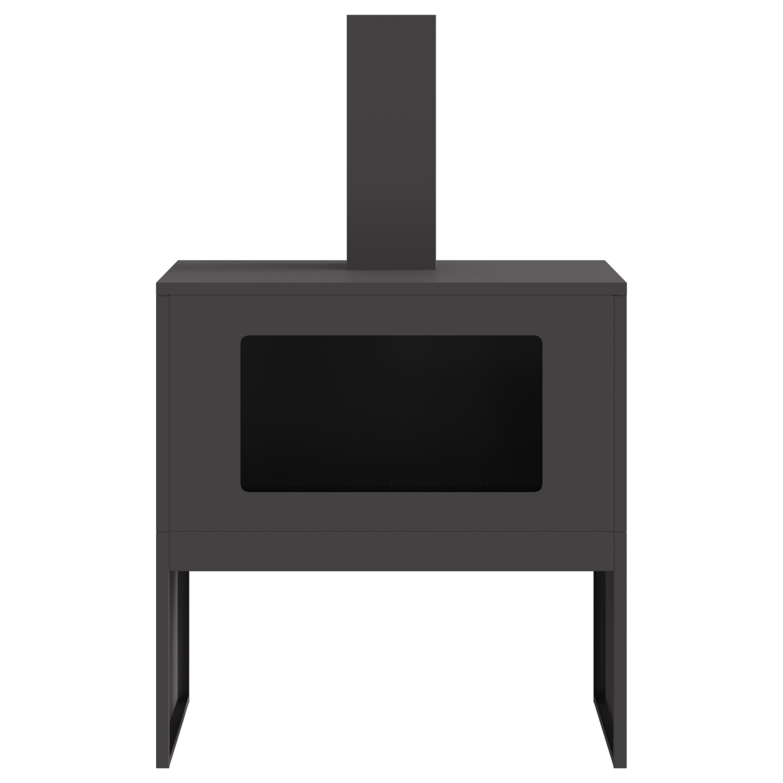 Fire Pit with Chimney Black 60x40x96 cm Steel - Image 5