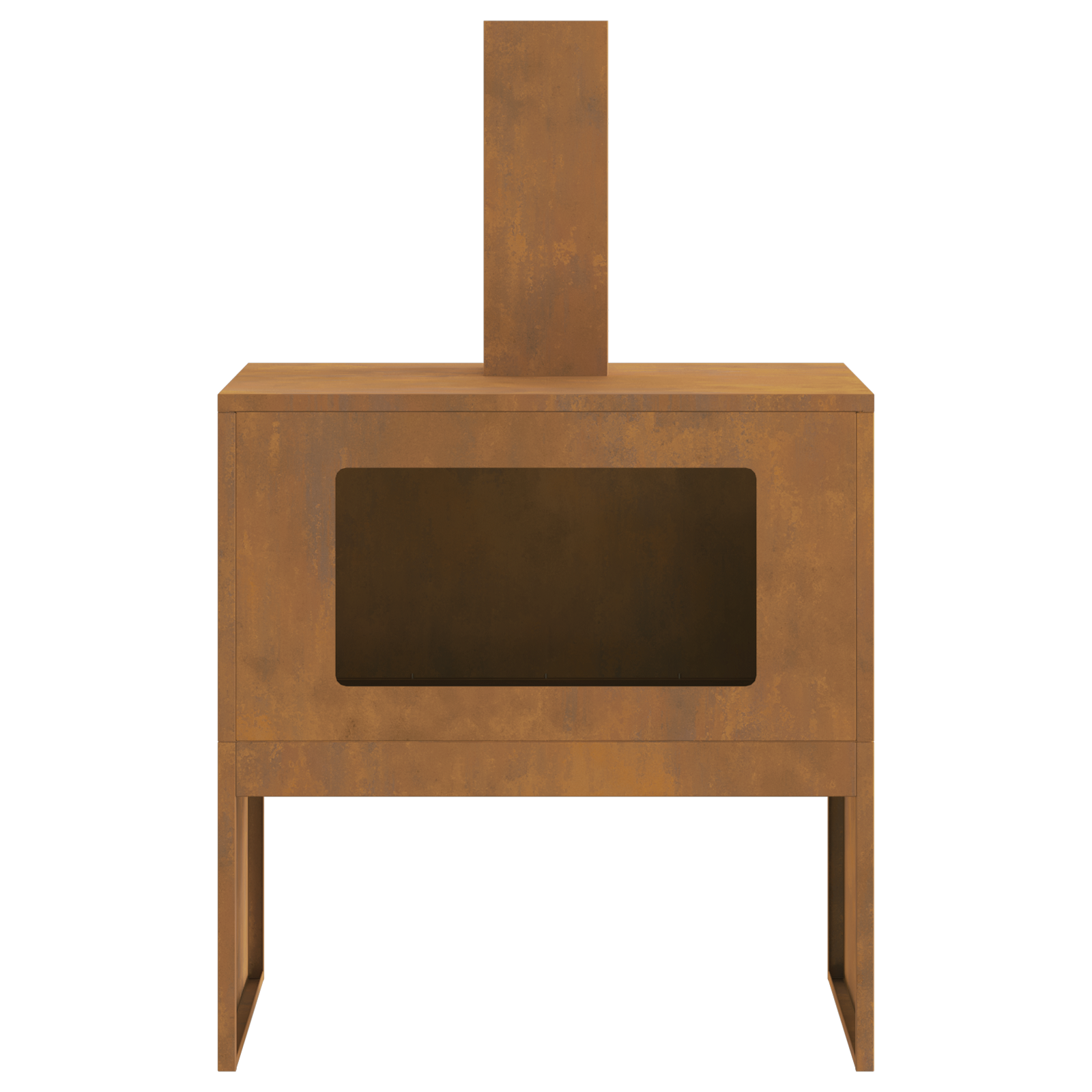 Fire Pit with Chimney 60x40x96 cm Weathering Steel - Image 6