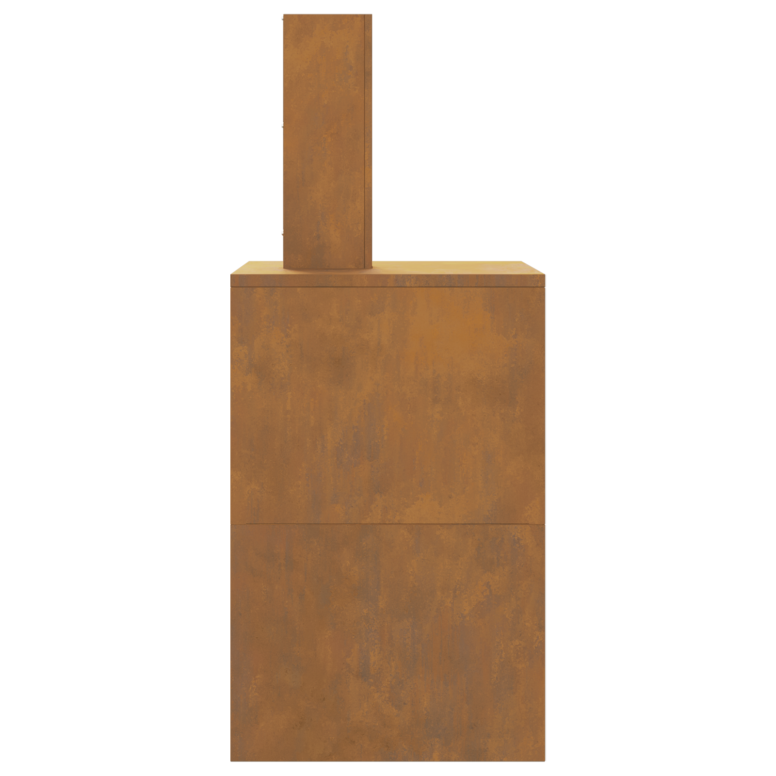 Fire Pit with Chimney 60x40x96 cm Weathering Steel - Image 7