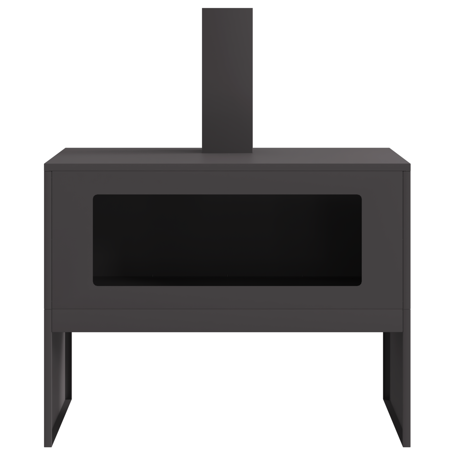Fire Pit with Chimney Black 80x50x96 cm Steel - Image 5