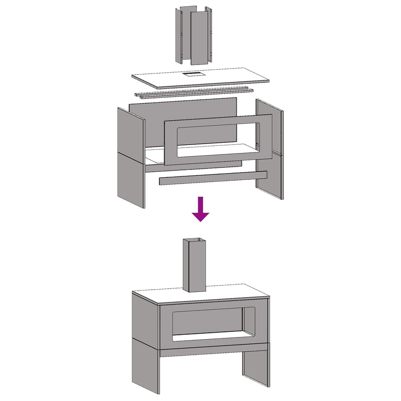 Fire Pit with Chimney 80x50x96 cm Weathering Steel - Image 10