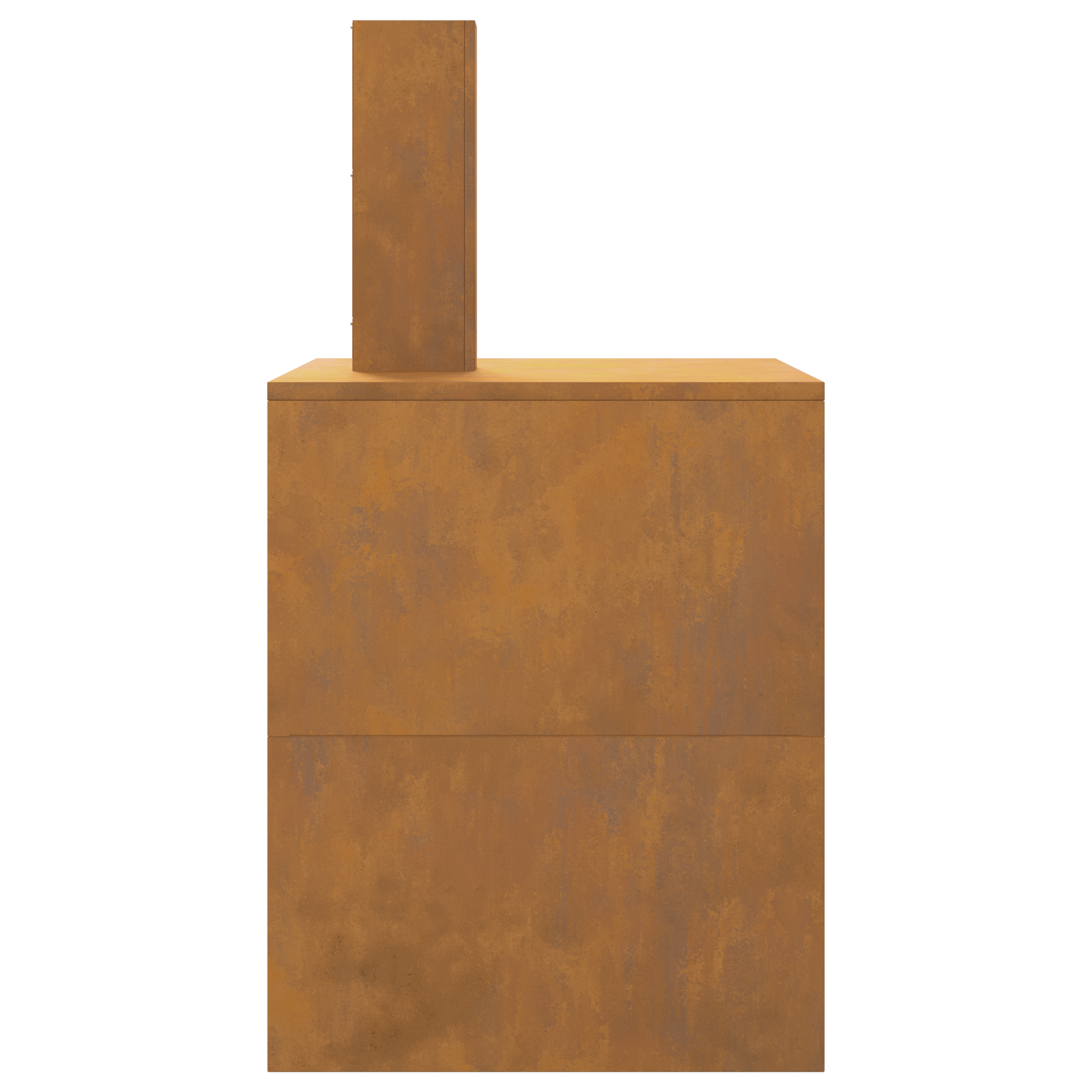 Fire Pit with Chimney 80x50x96 cm Weathering Steel - Image 6