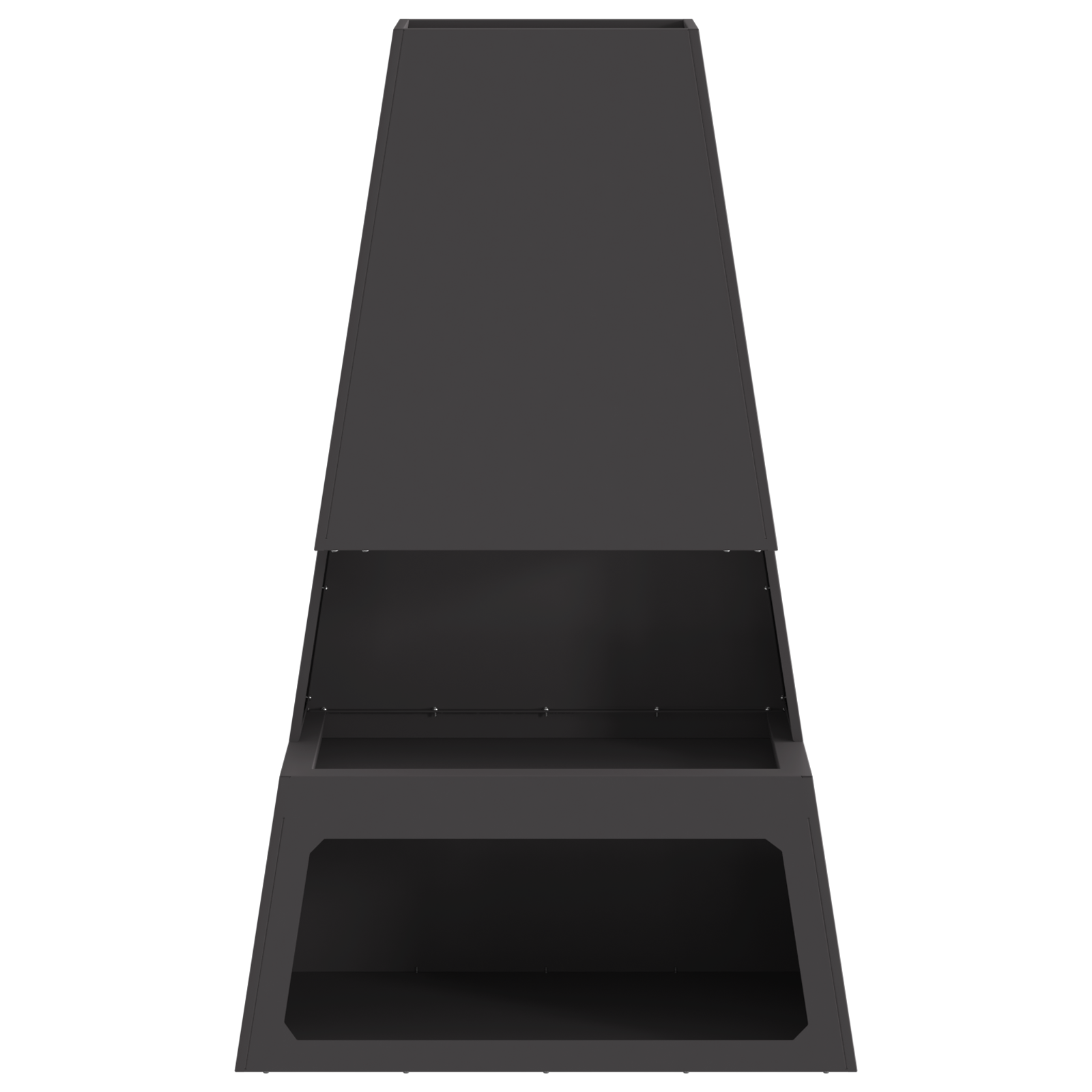 Fire Pit with Log Storage Black 60x35x100 cm Steel - Image 5