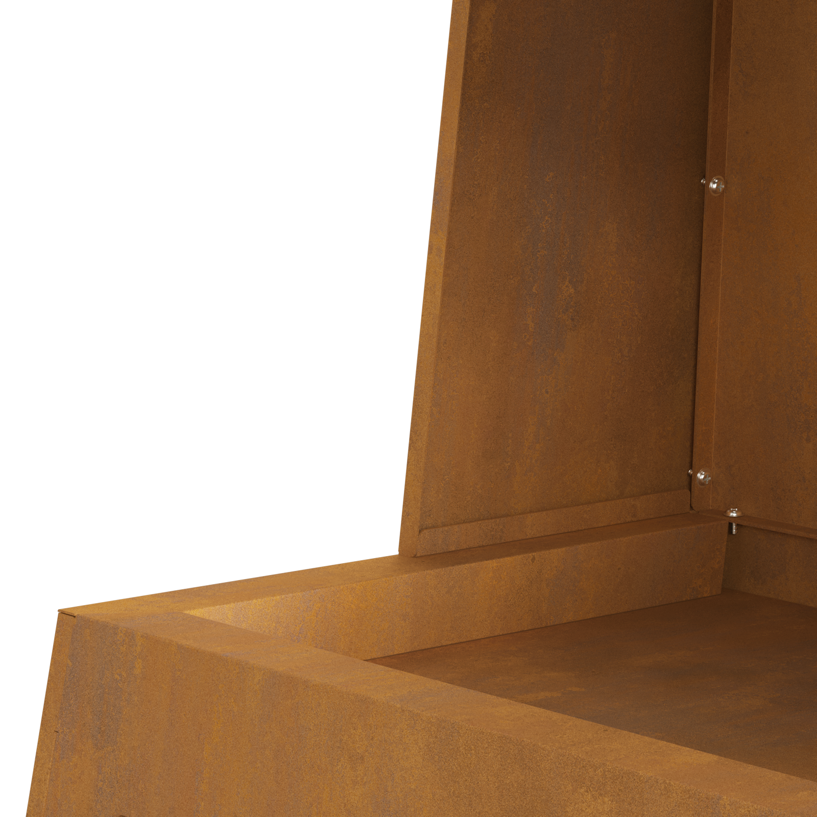 Fire Pit with Log Storage 60x35x100 cm Weathering Steel - Image 8