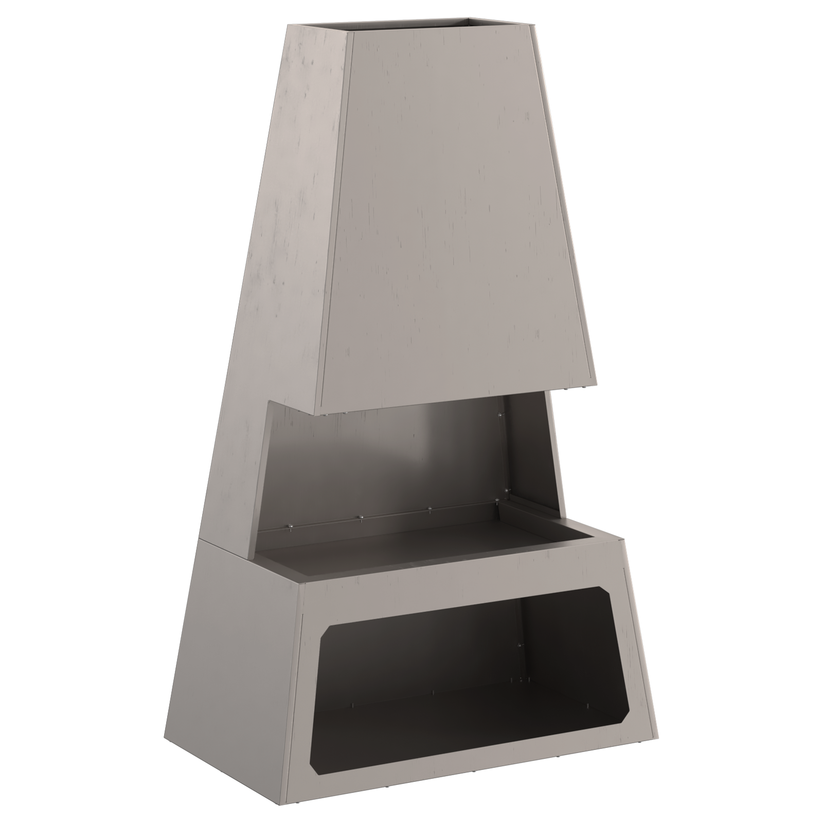 Fire Pit with Log Storage 60x35x100 cm Weathering Steel - Image 4