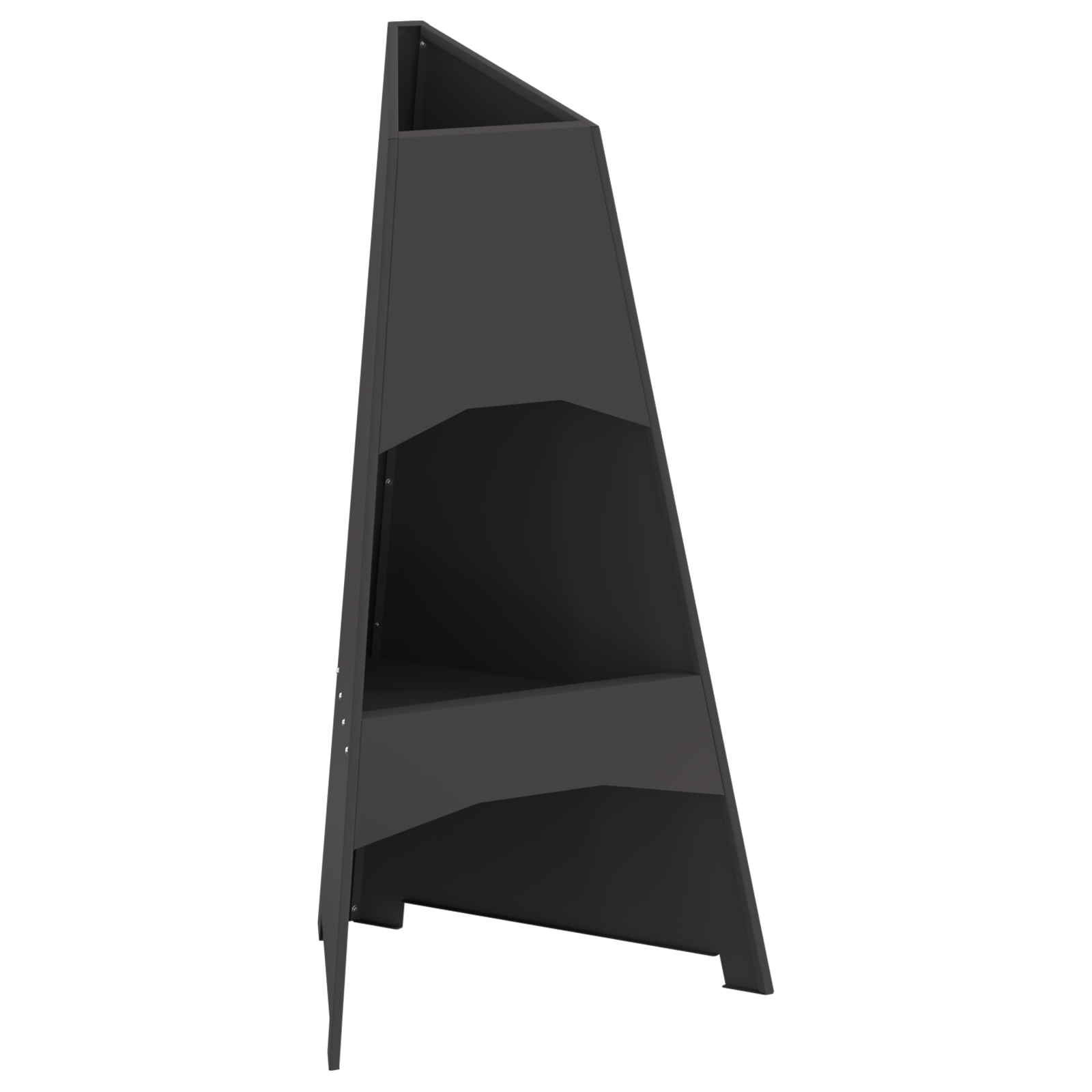 Fire Pit Pyramid Black 50x45x95 cm Steel - Image 2
