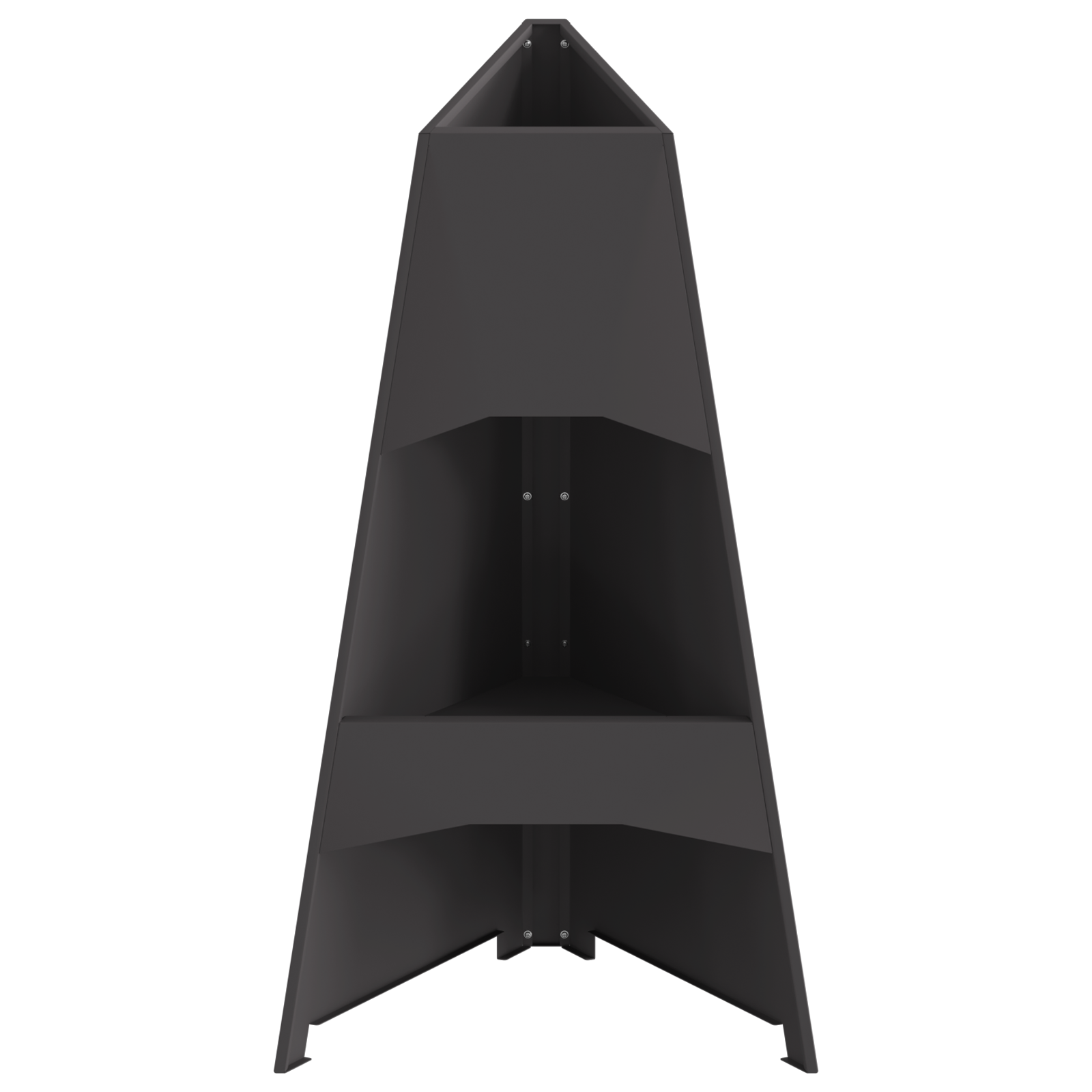 Fire Pit Pyramid Black 50x45x95 cm Steel - Image 5