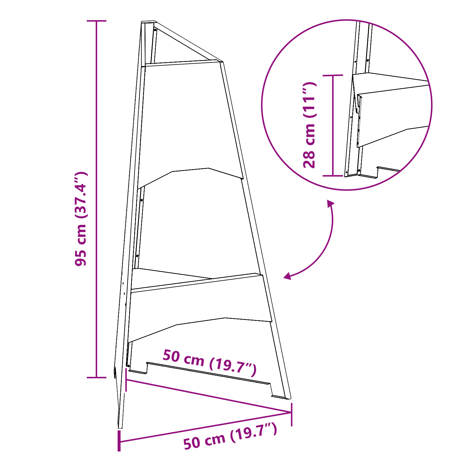 Fire Pit Pyramid Black 50x45x95 cm Steel - Image 8