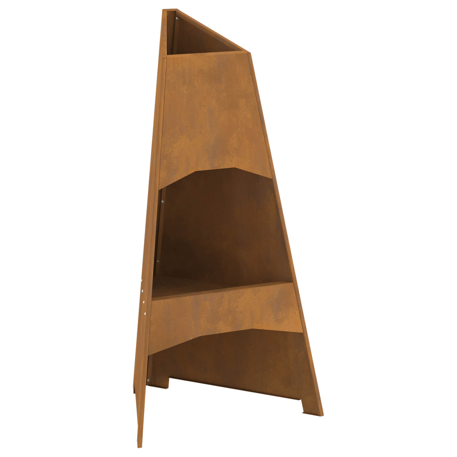 Fire Pit Pyramid 50x45x95 cm Weathering Steel - Image 2