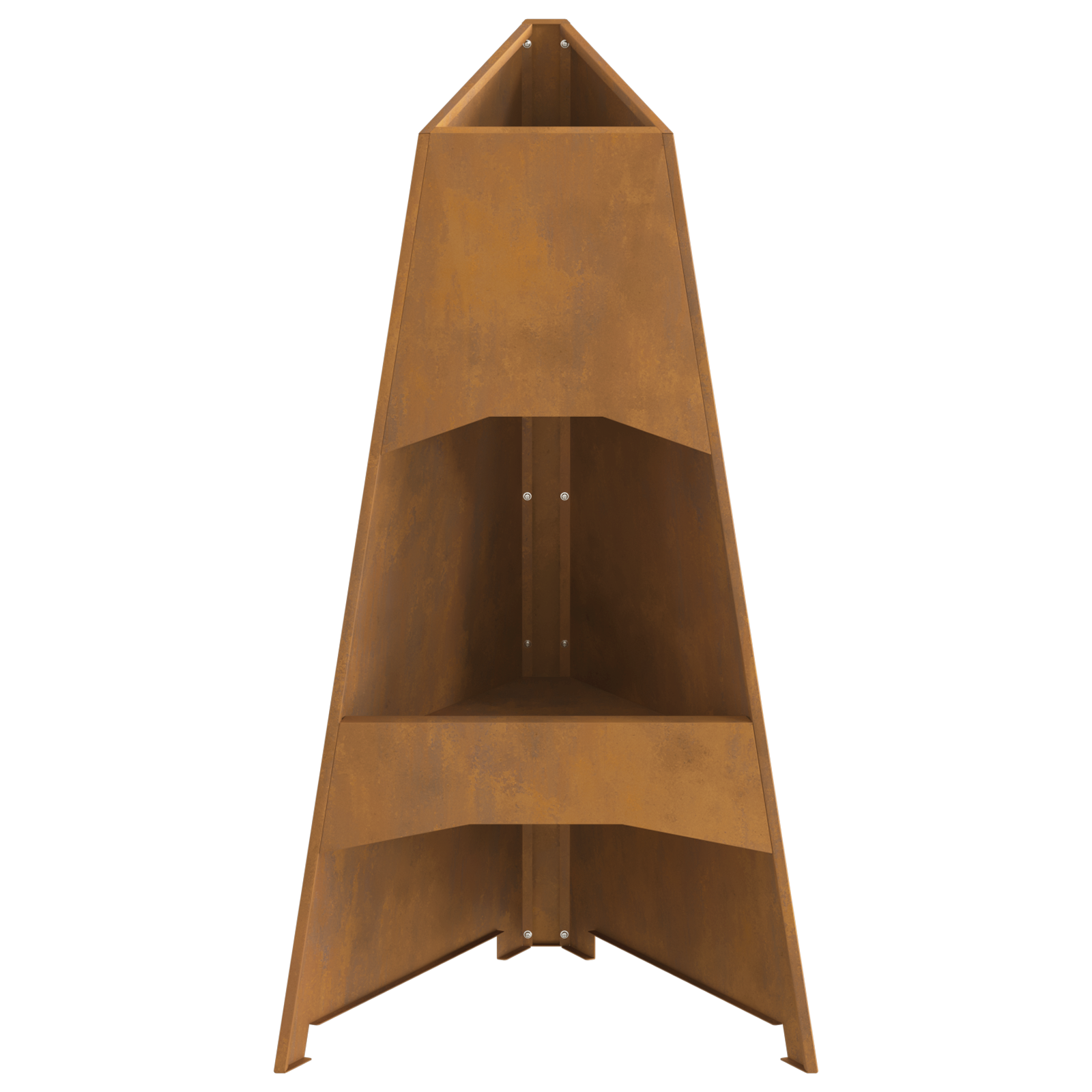 Fire Pit Pyramid 50x45x95 cm Weathering Steel - Image 6