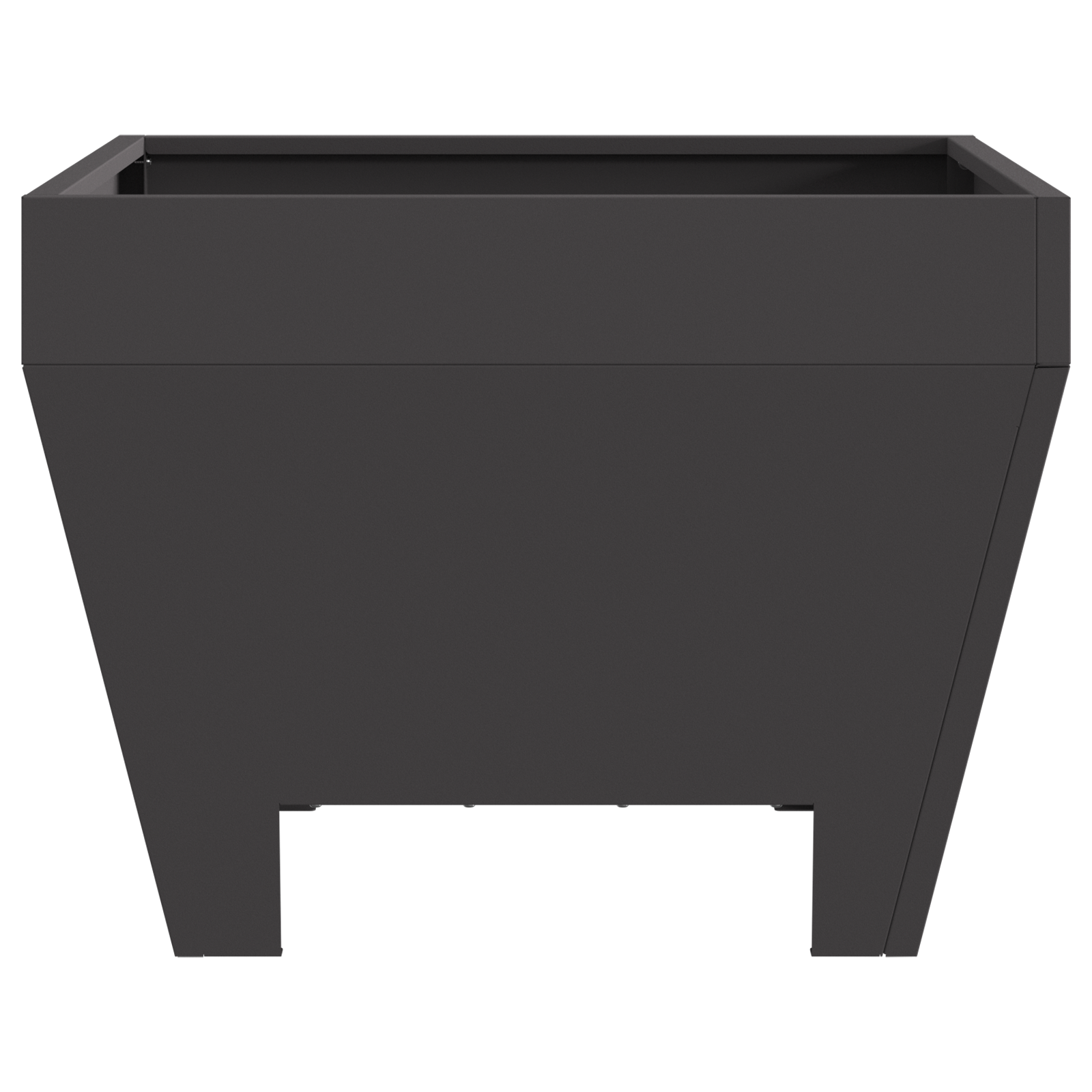 Square Fire Pit - Black, 50x50x30 cm, Steel - Image 4