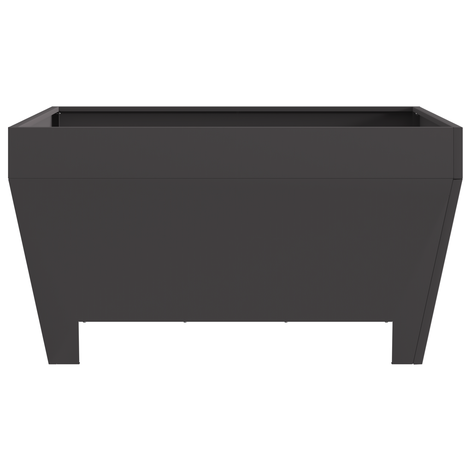 Fire Pit - Square Black 80x80x43 cm Steel - Image 4