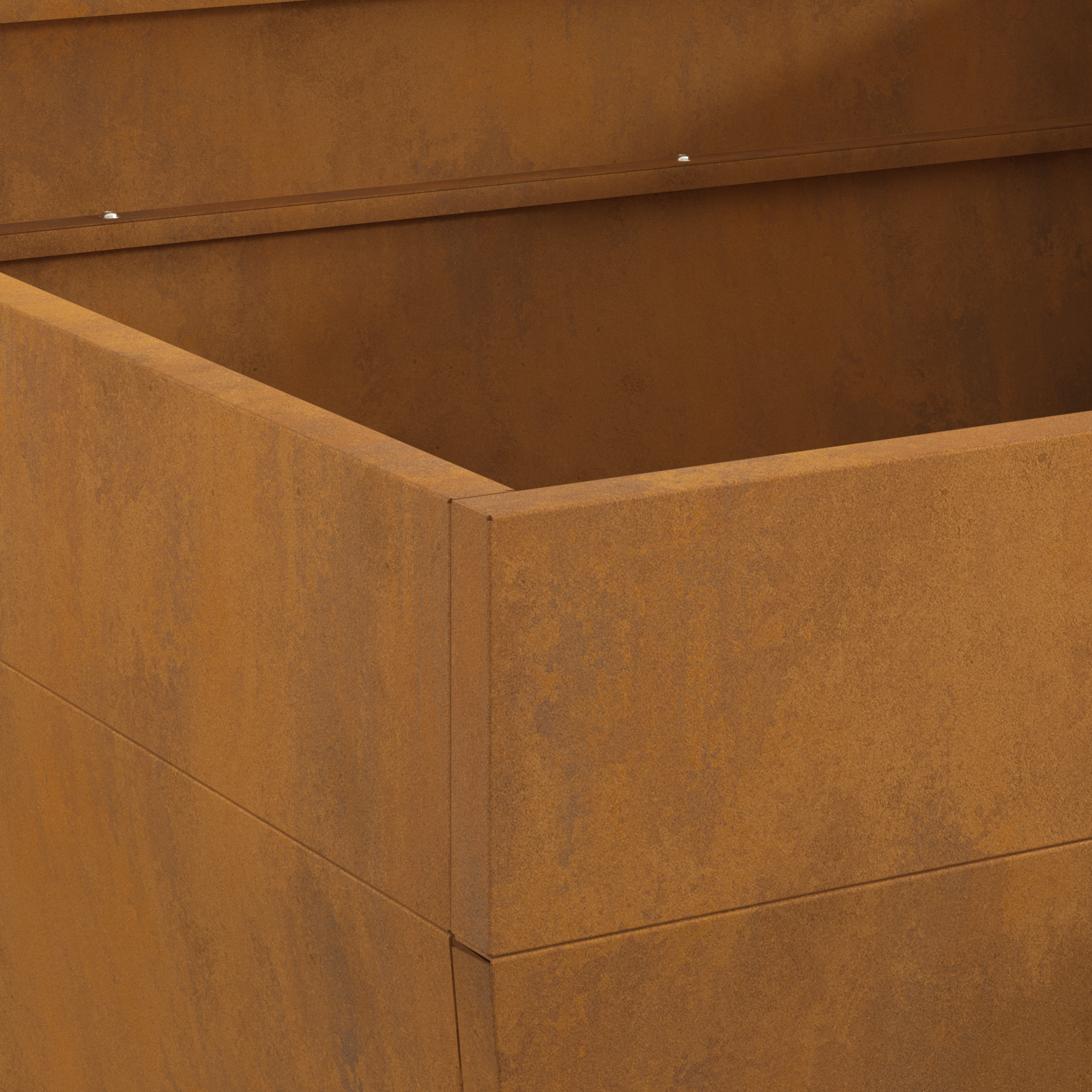 Square Fire Pit 80x80x43 cm Weathering Steel - Image 7