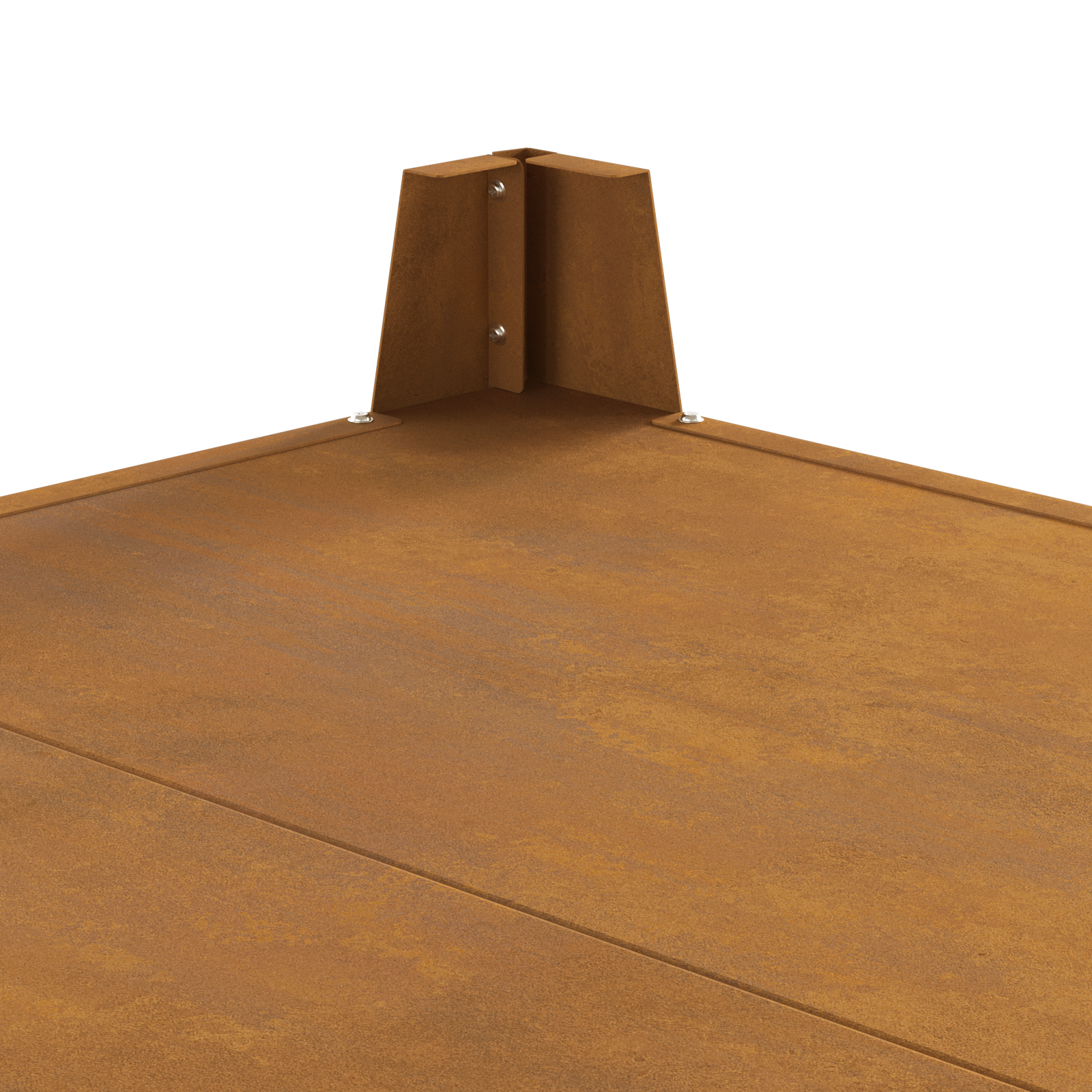 Square Fire Pit 80x80x43 cm Weathering Steel - Image 8
