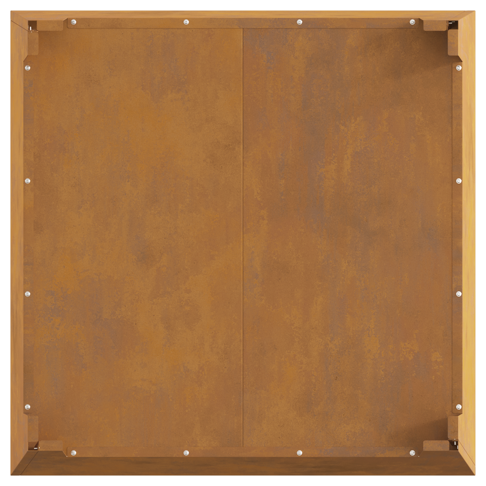 Square Fire Pit 80x80x43 cm Weathering Steel - Image 9